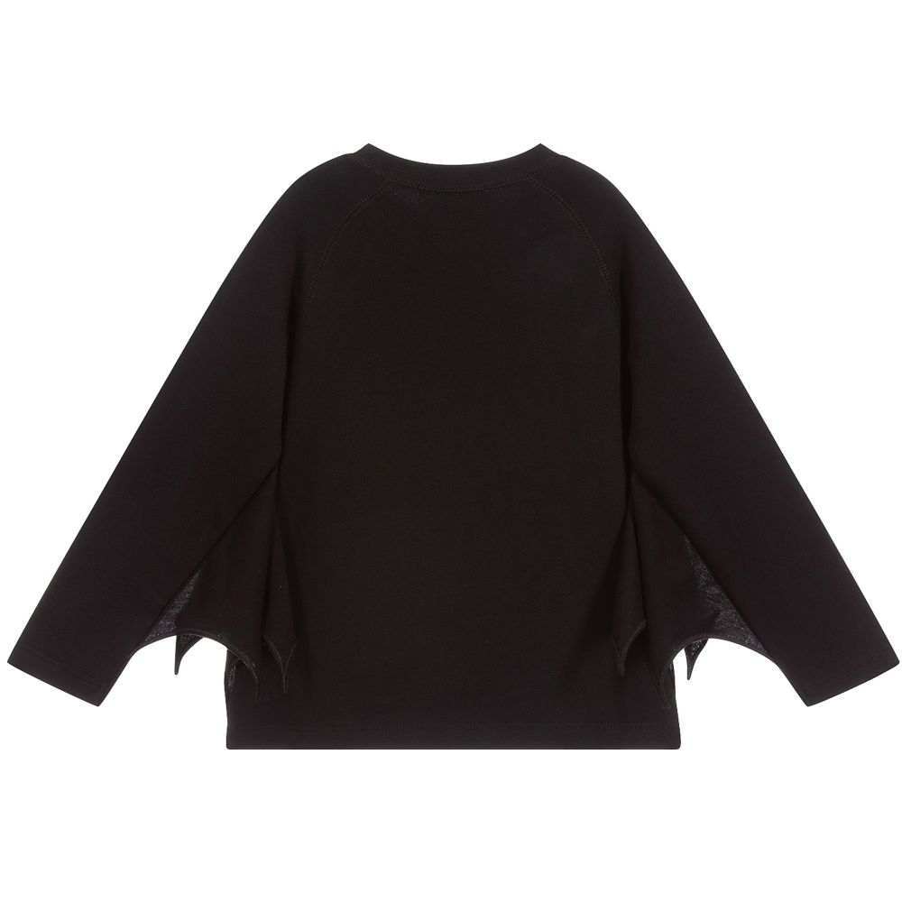 Girls Black Batwing Sweatshirt