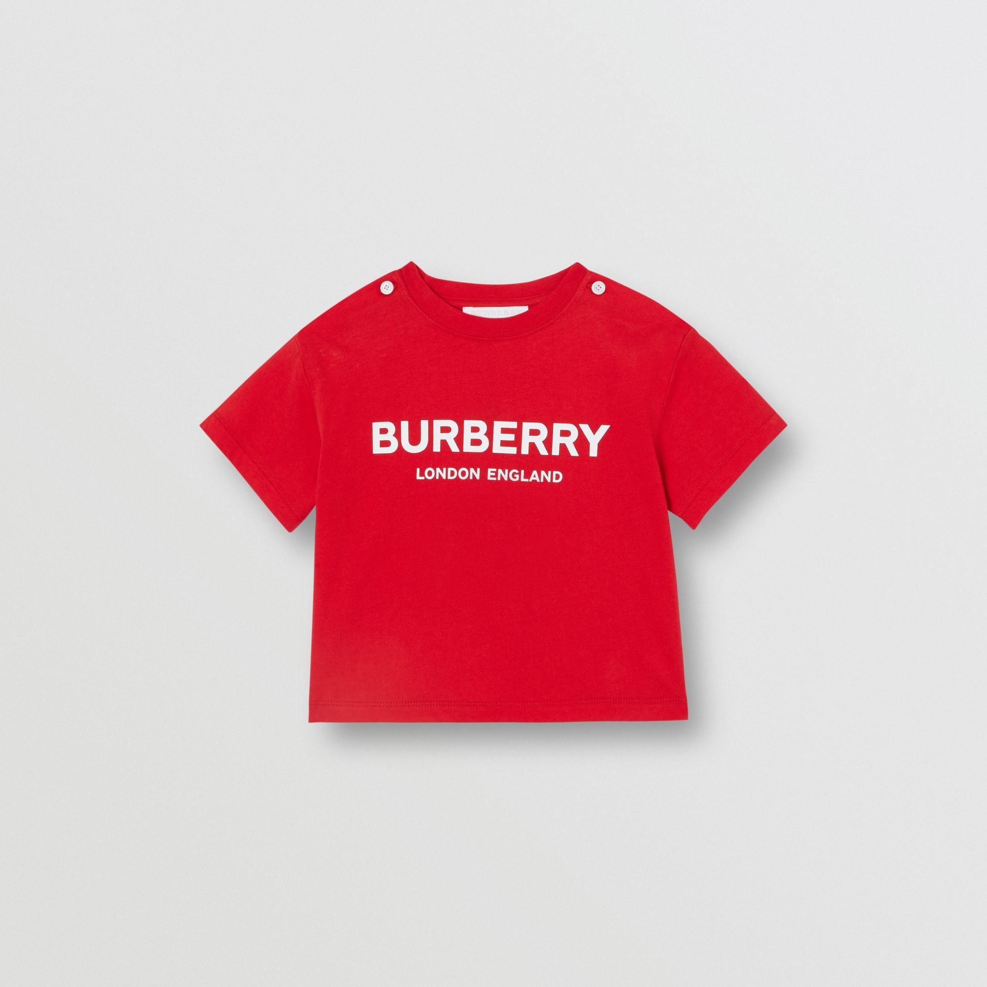 Baby Girls Bright Red Logo Cotton T-shirt
