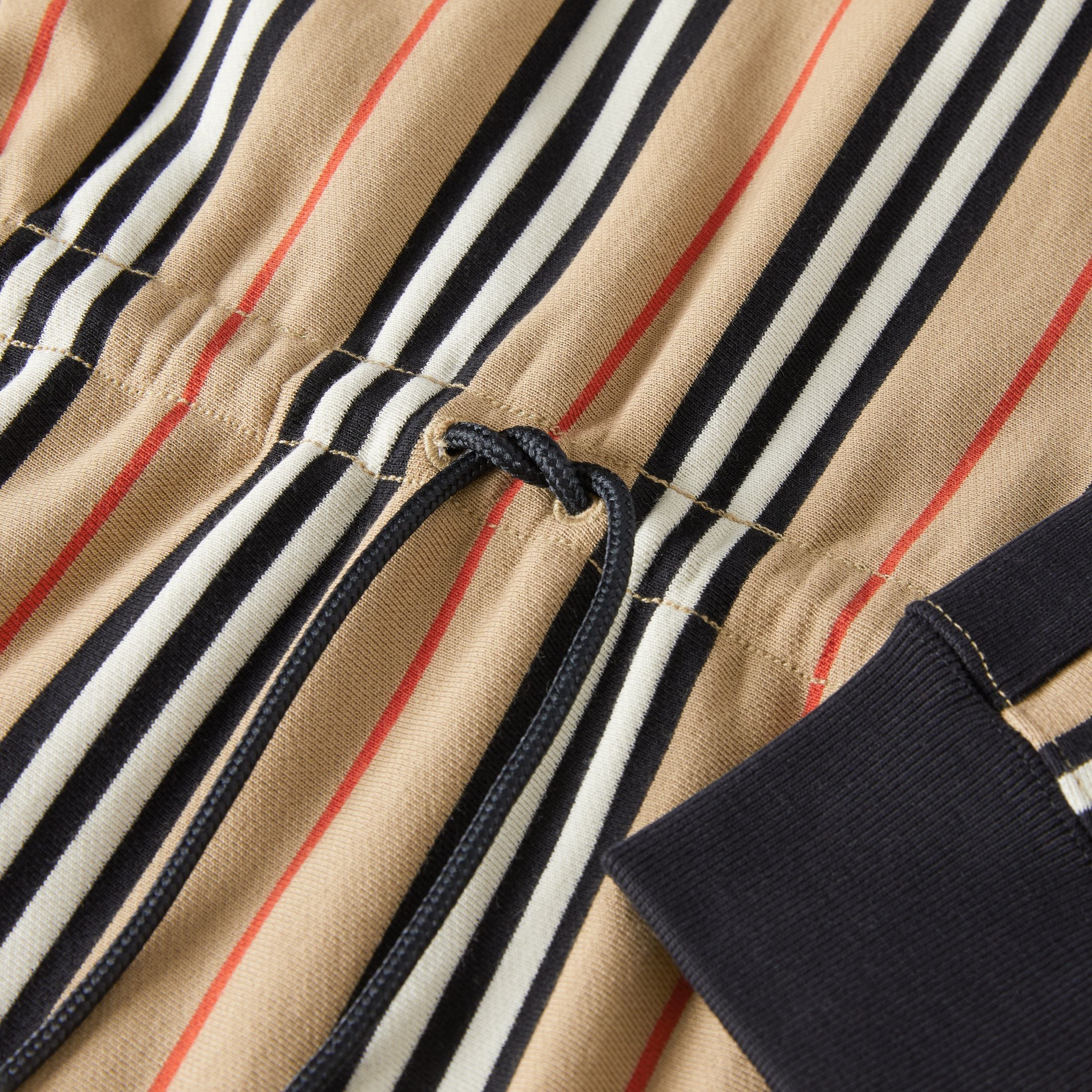 Girls Archive Beige Striped Cotton Dress