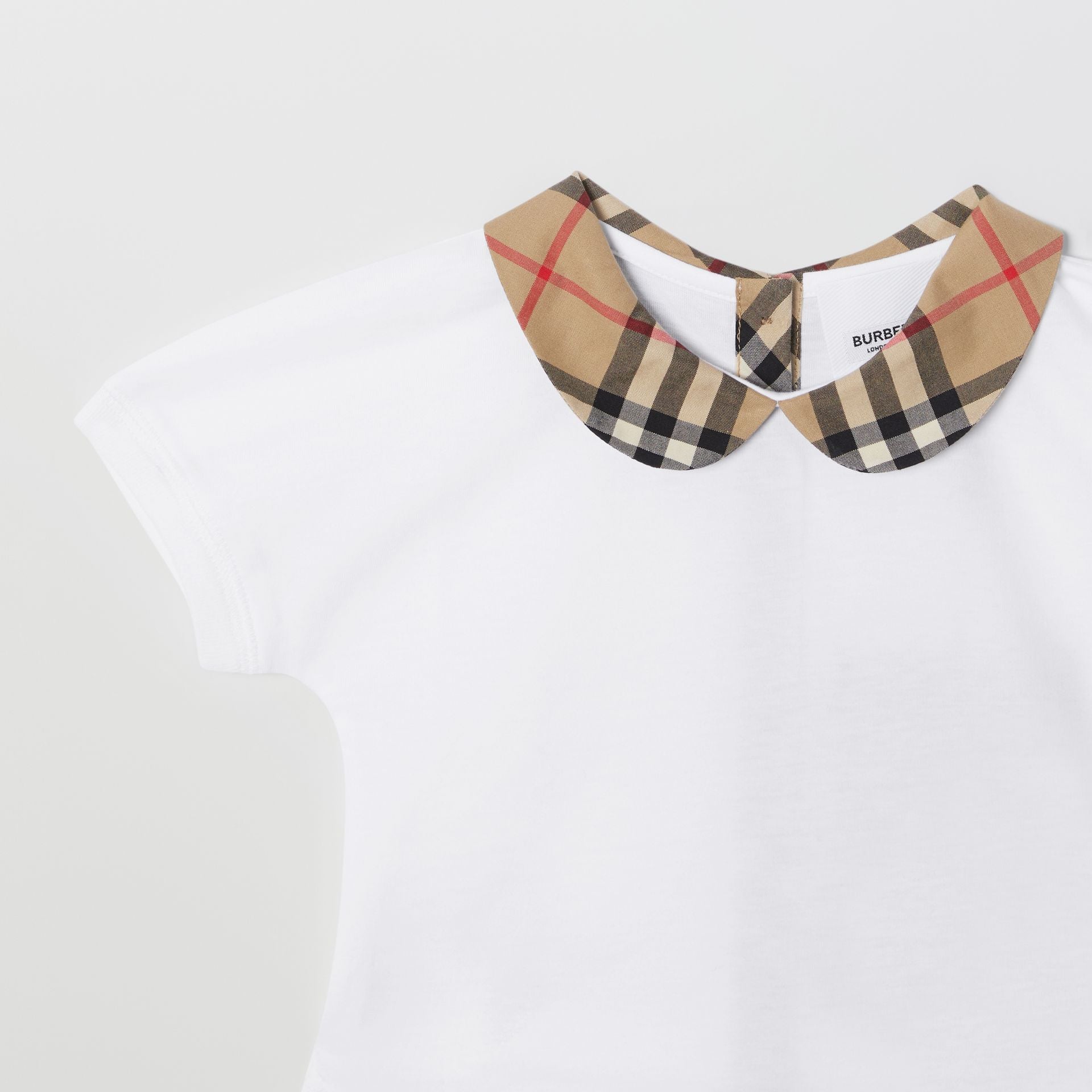 Baby Girls White Cotton T-shirt