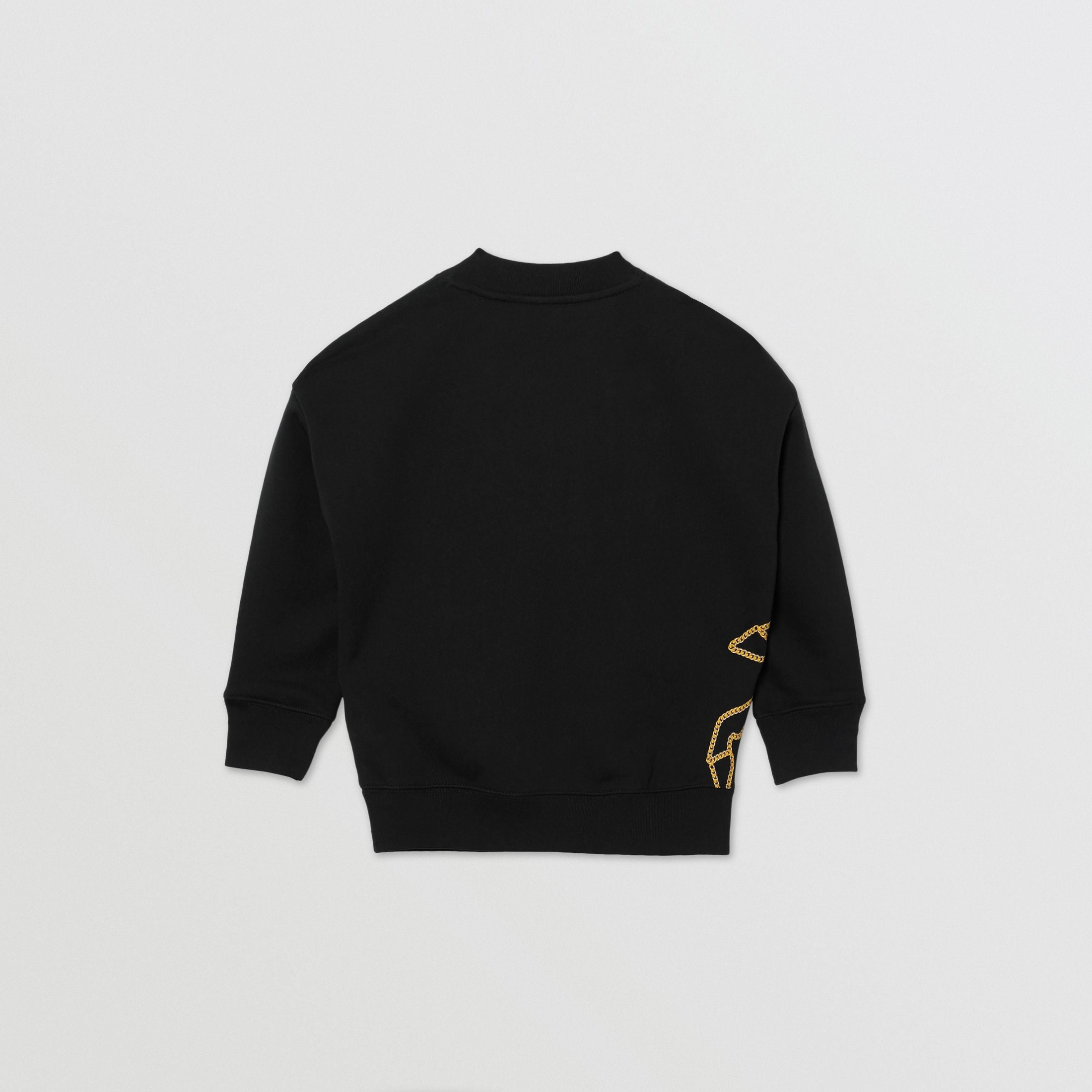 Girls Black Cotton Sweatshirt