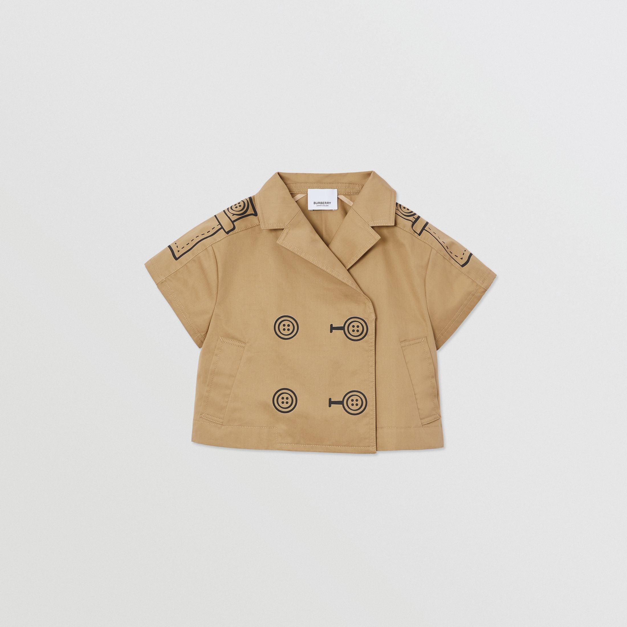 Girls Beige Detachable Dress