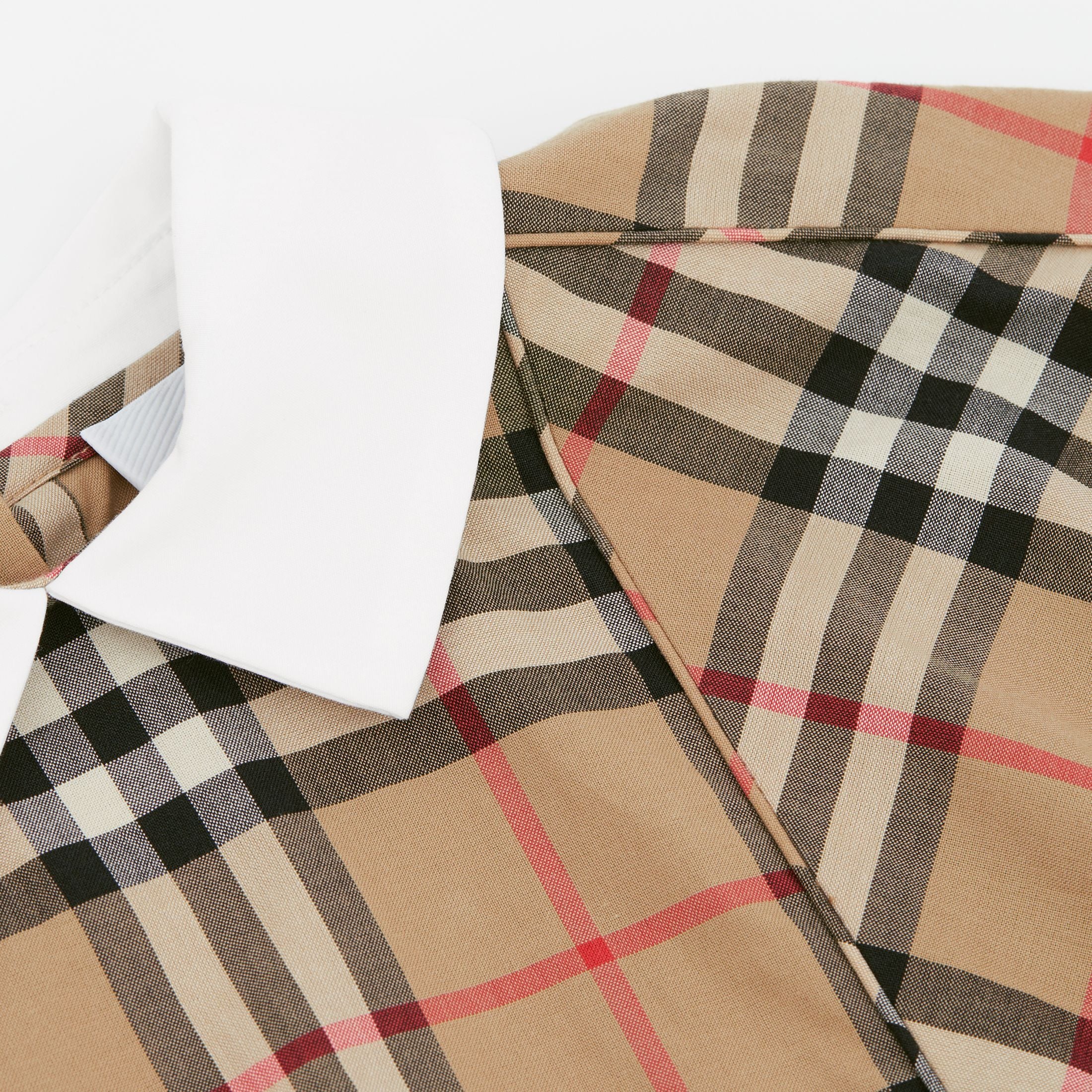 Baby Girls Archive Beige Check Cotton Dress
