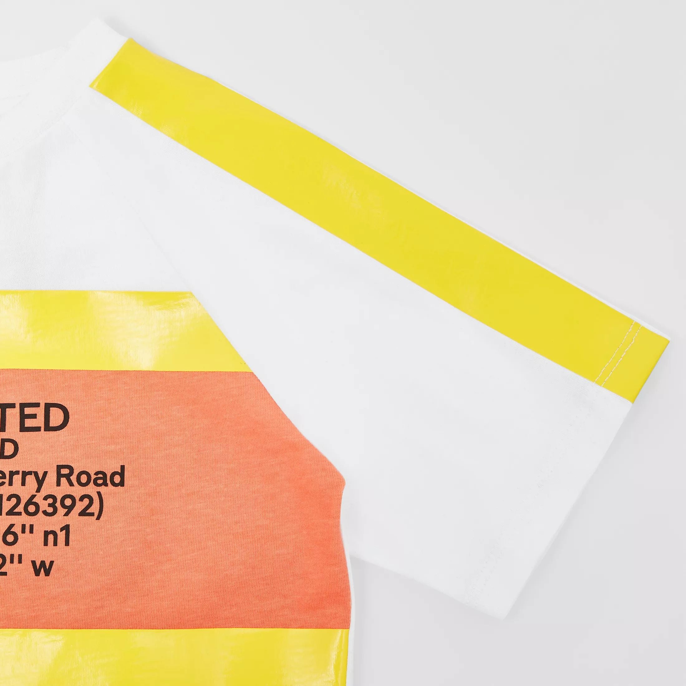 Girls White & Yellow Logo Cotton T-shirt