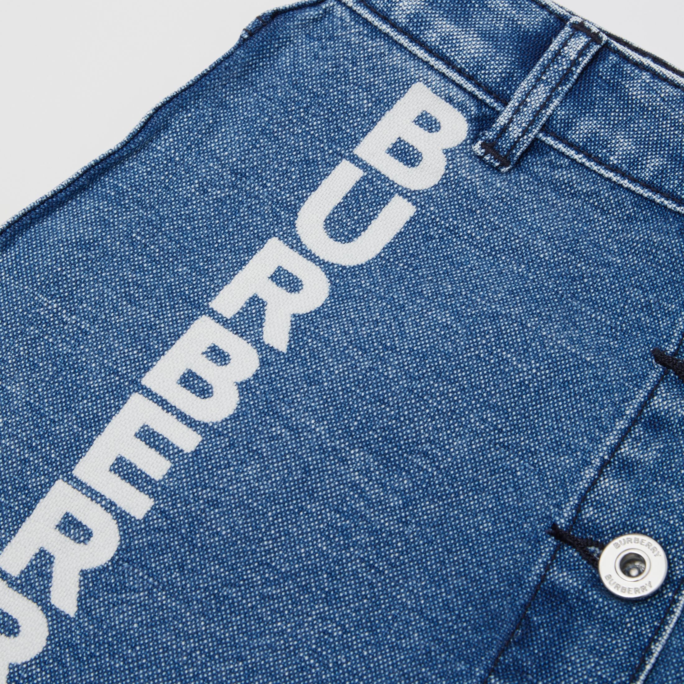 Girls Blue Logo  Denim Skirt