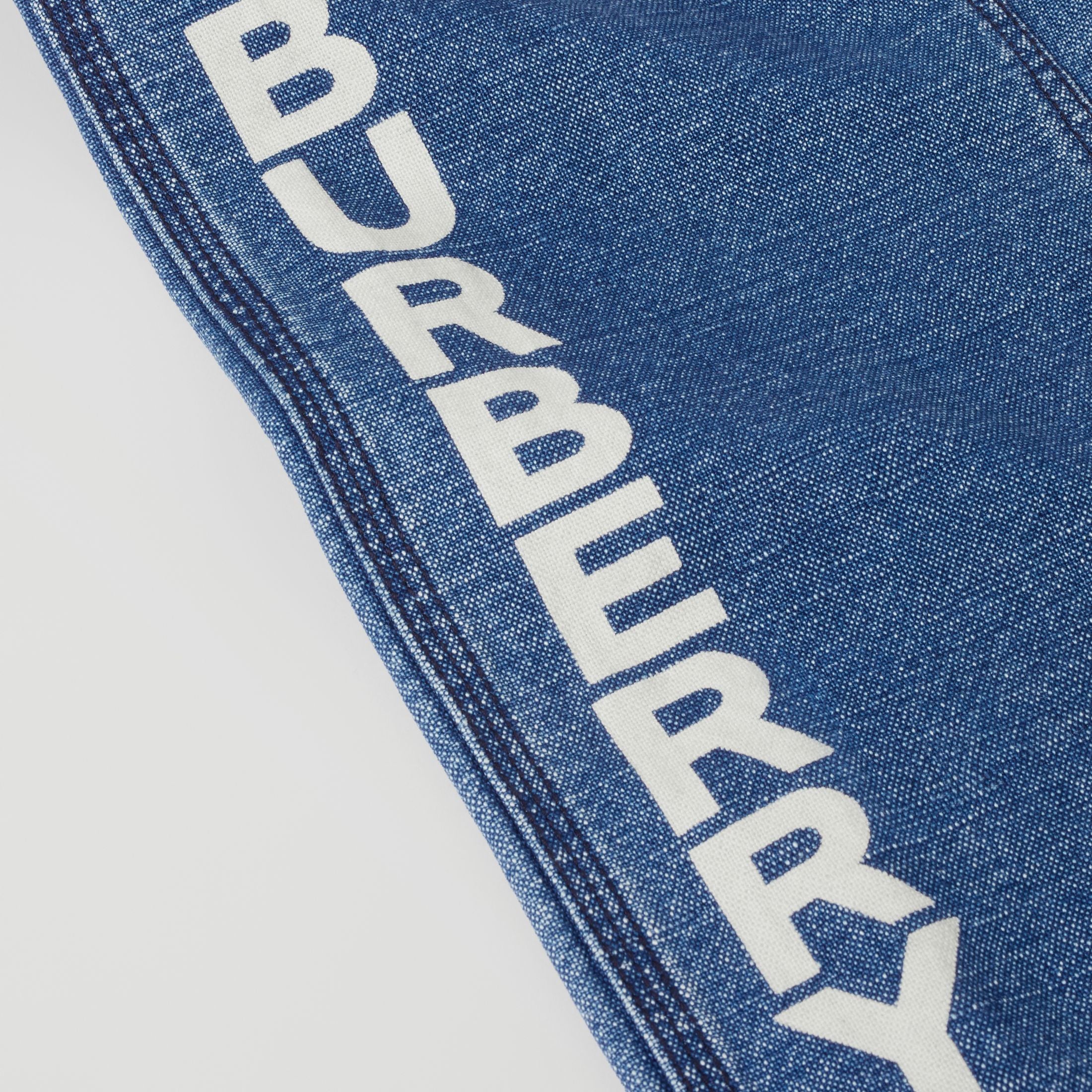 Girls Blue Logo Denim Trousers