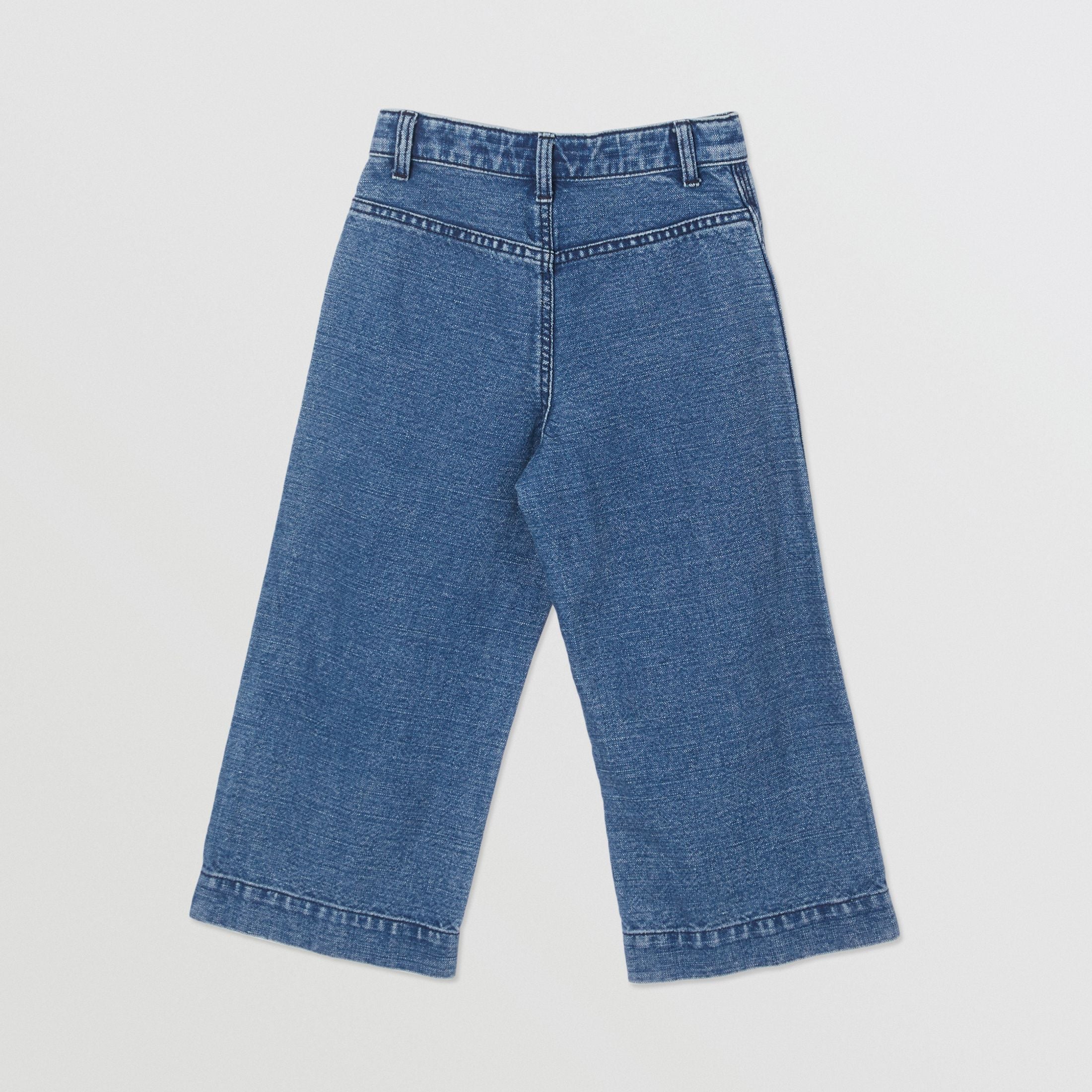 Girls Blue Logo Denim Trousers
