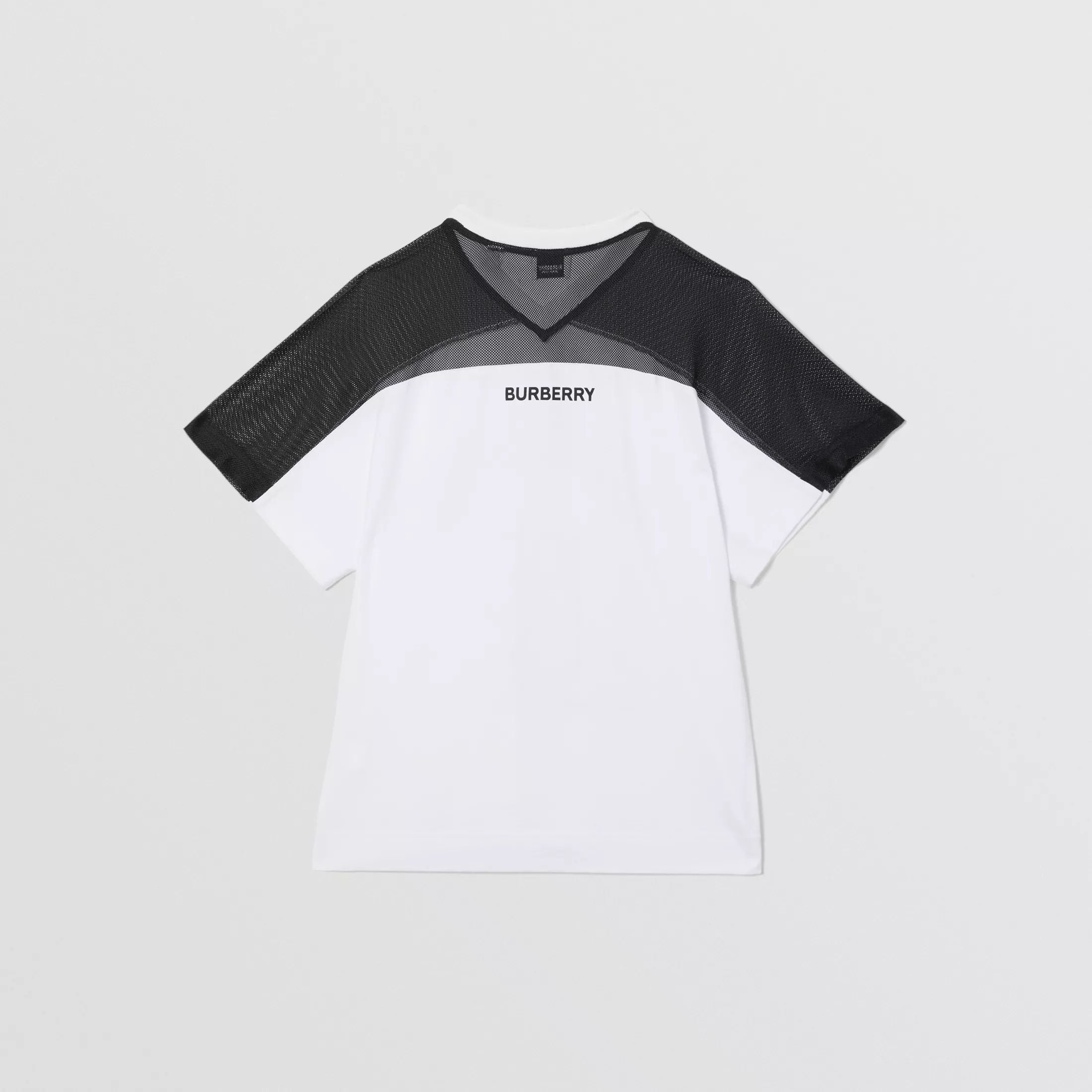 Girls Black & White Logo Cotton T-shirt