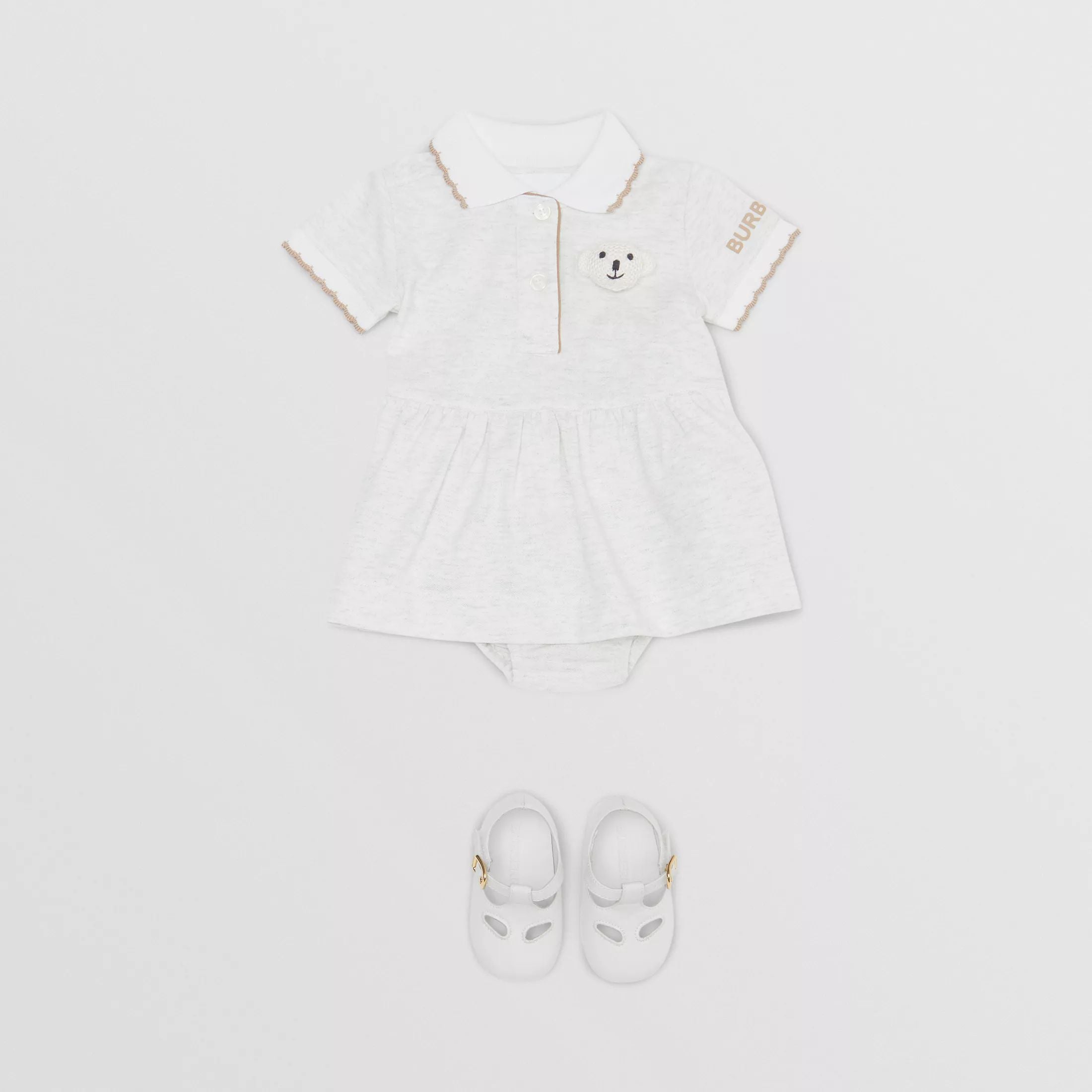 Baby Girls Beige Cotton Dress