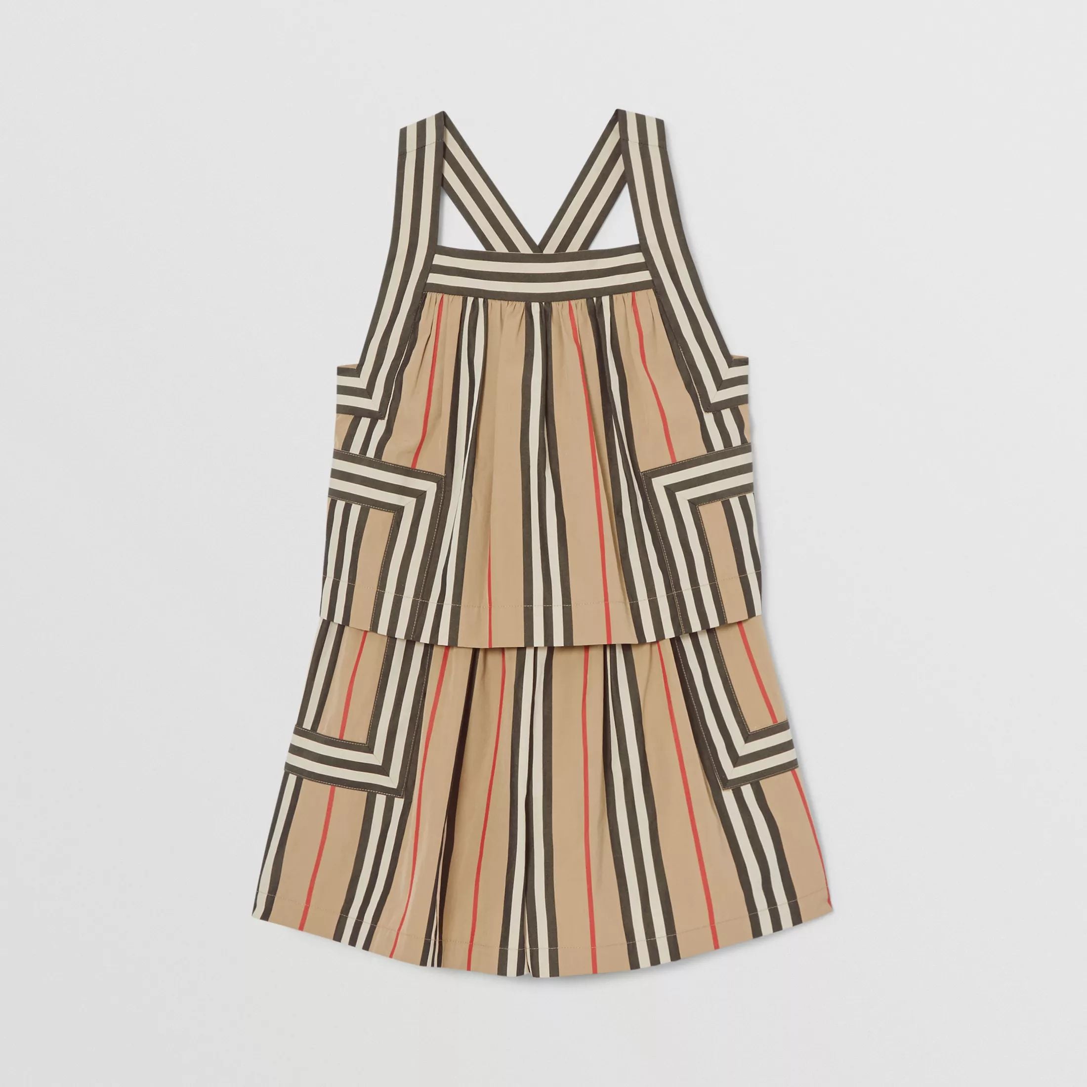 Girls Archive Beige Cotton Jumpsuit