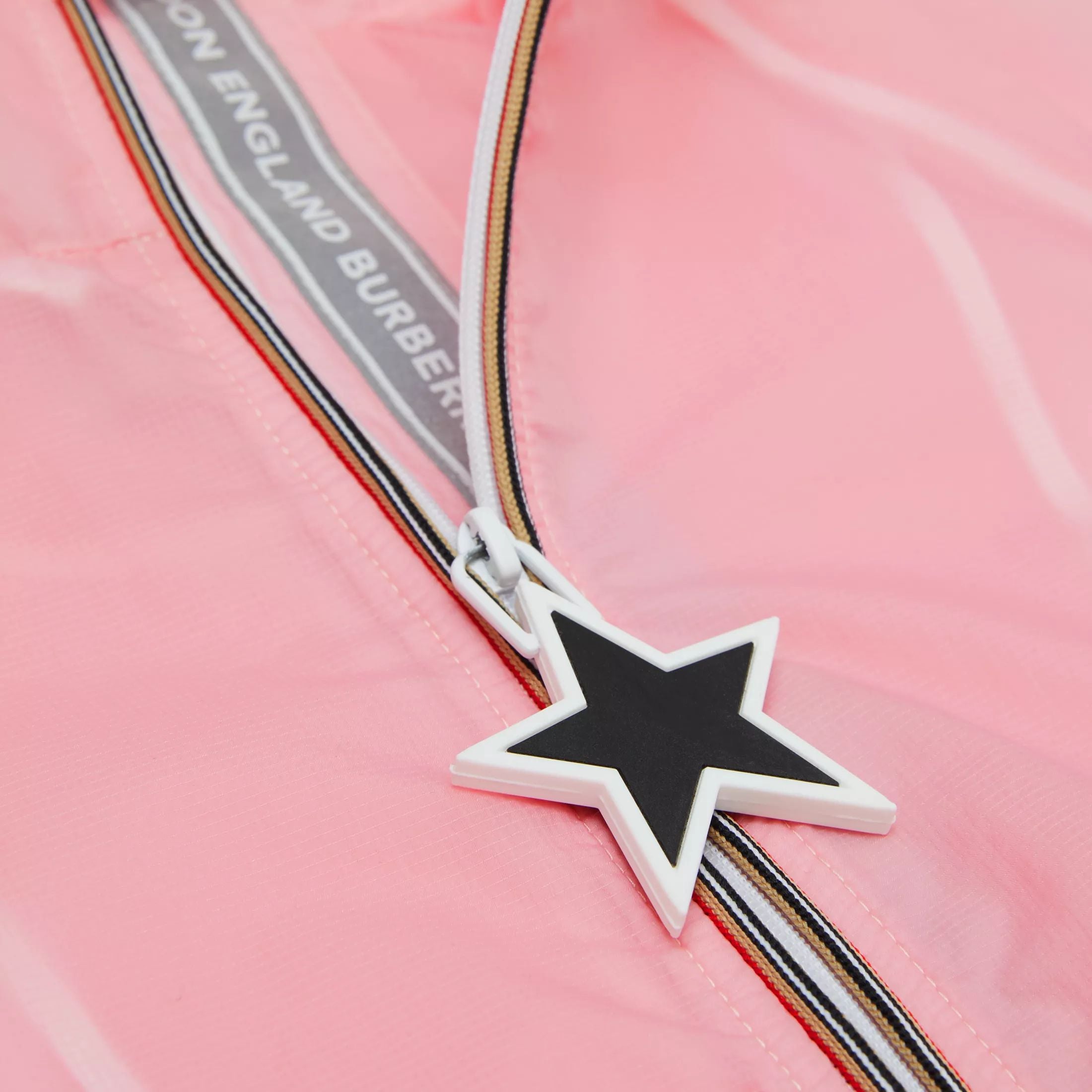 Girls Pink Logo Hooded Jacket