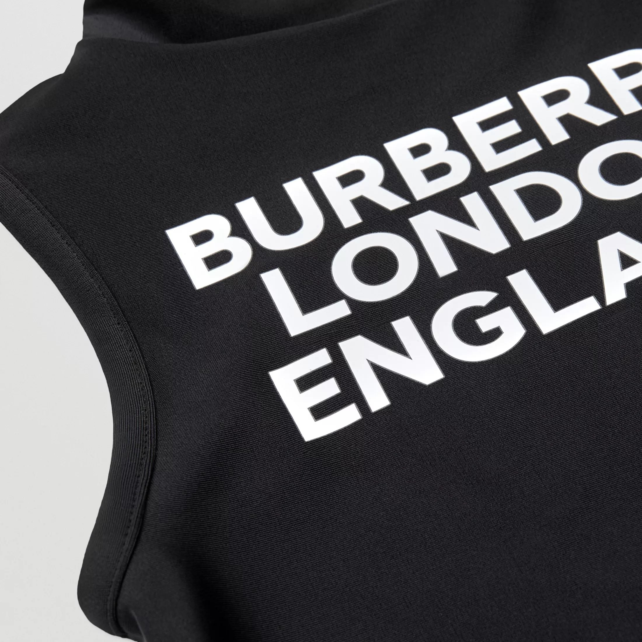 Girls Black Logo Swimsuit