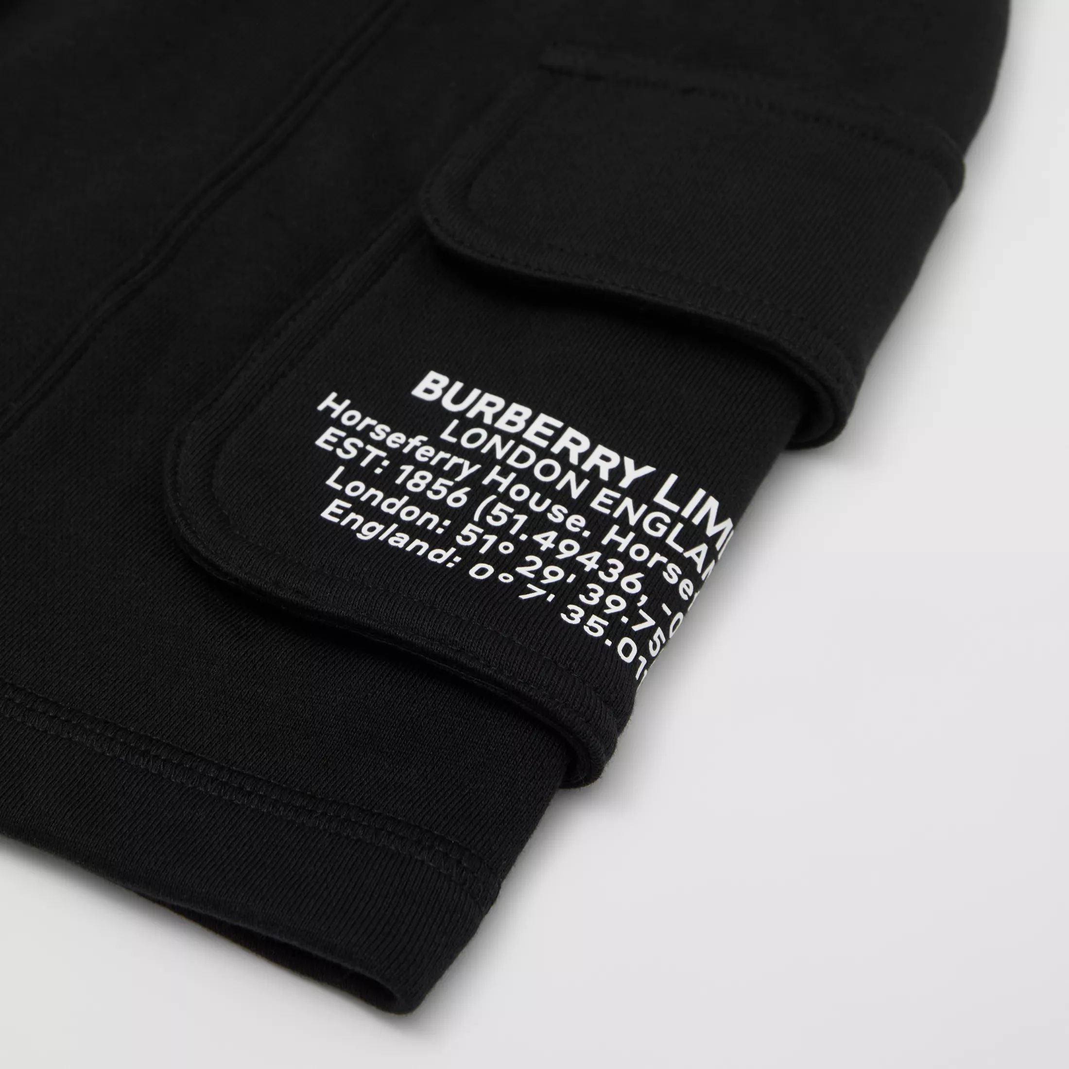 Girls Black Cotton Shorts