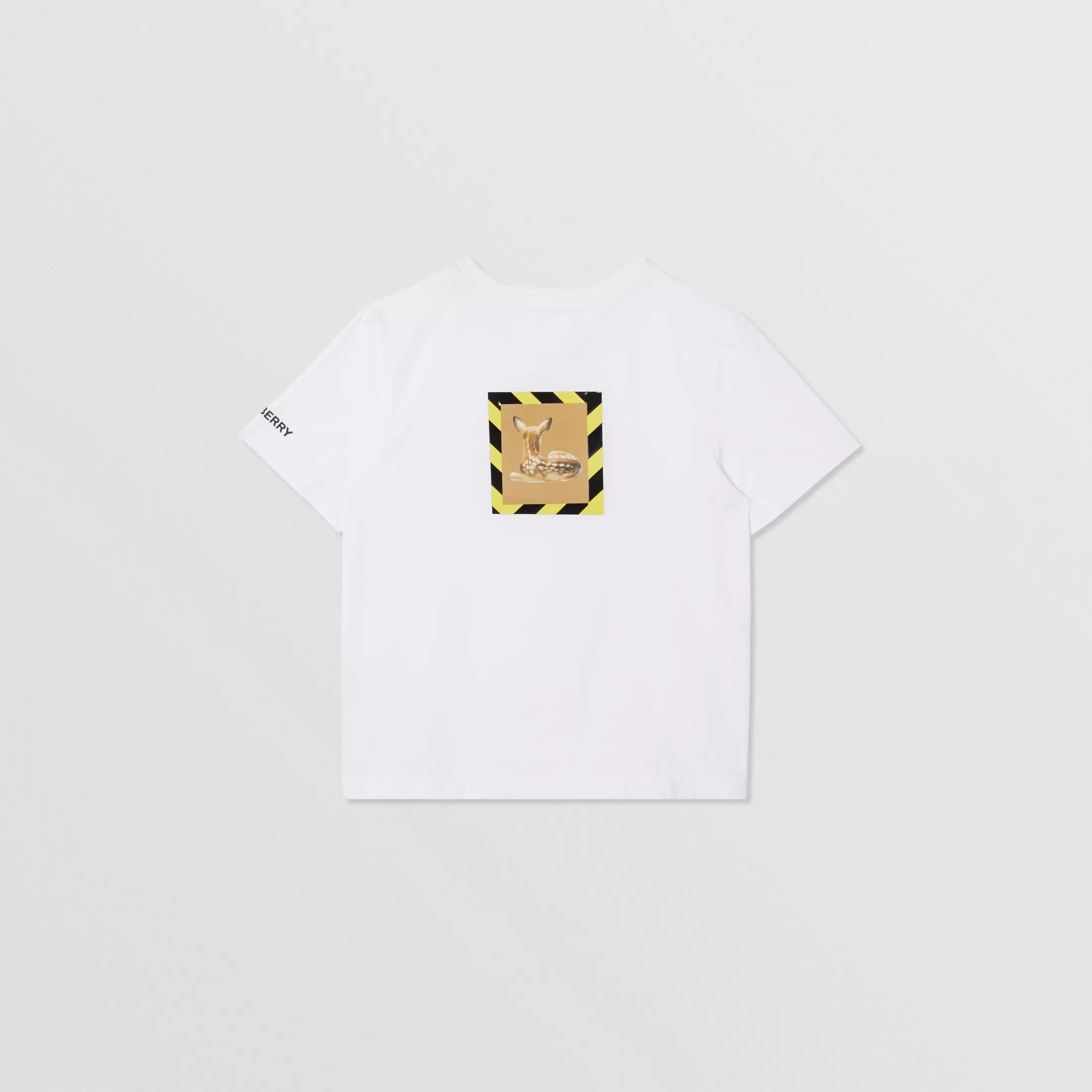 Girls White Cotton T-shirt