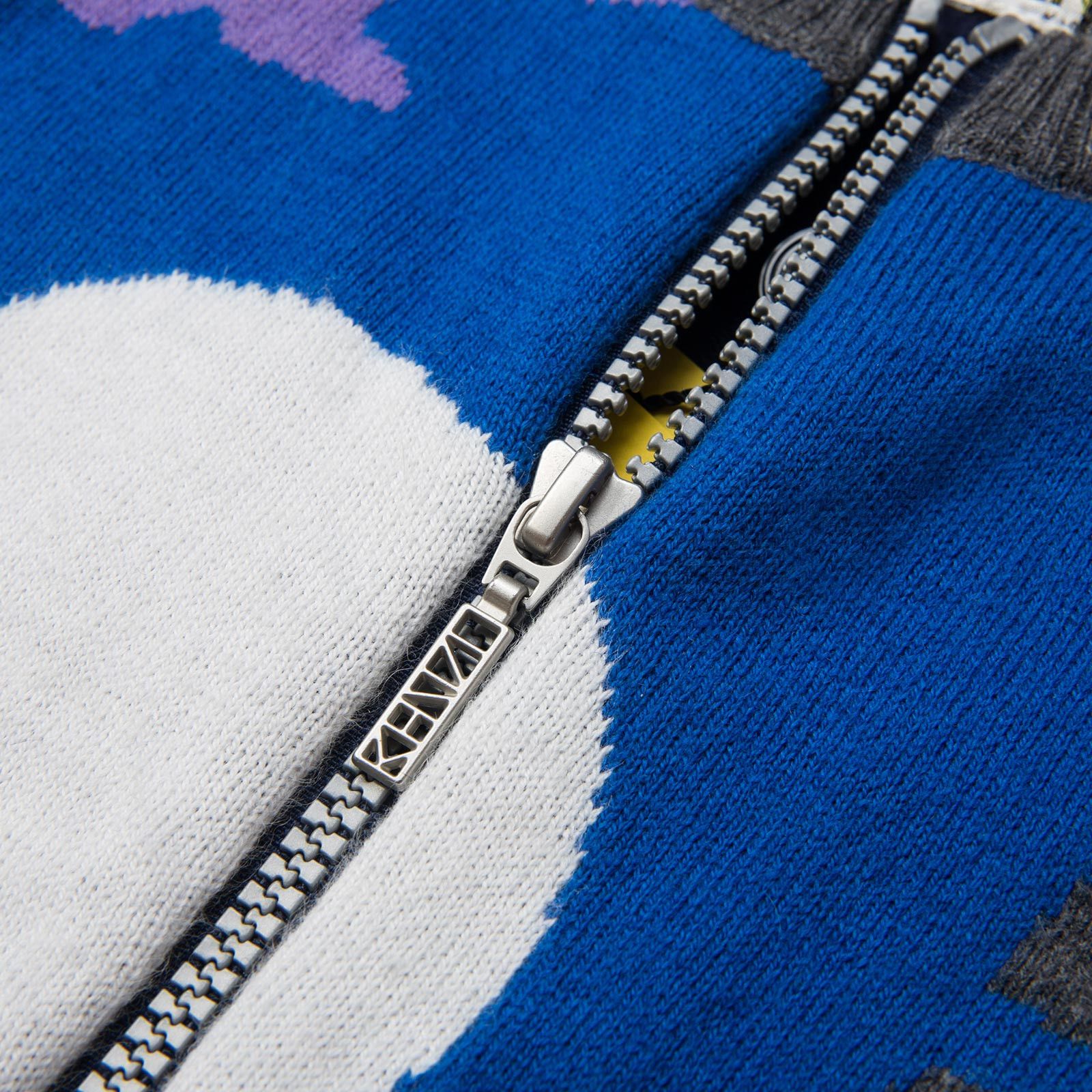 Baby Boys Blue Kintted Zip-up Cardigan - CÉMAROSE | Children's Fashion Store - 5