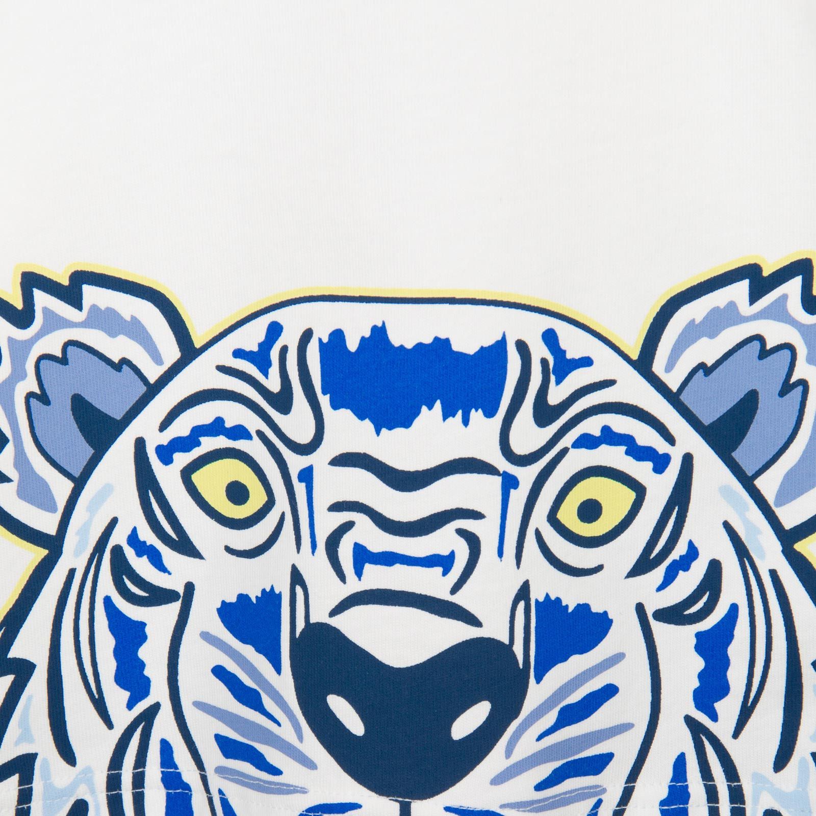 Baby Ivory Cotton Jersey T-Shirt With Peeking Tiger - CÉMAROSE | Children's Fashion Store - 3