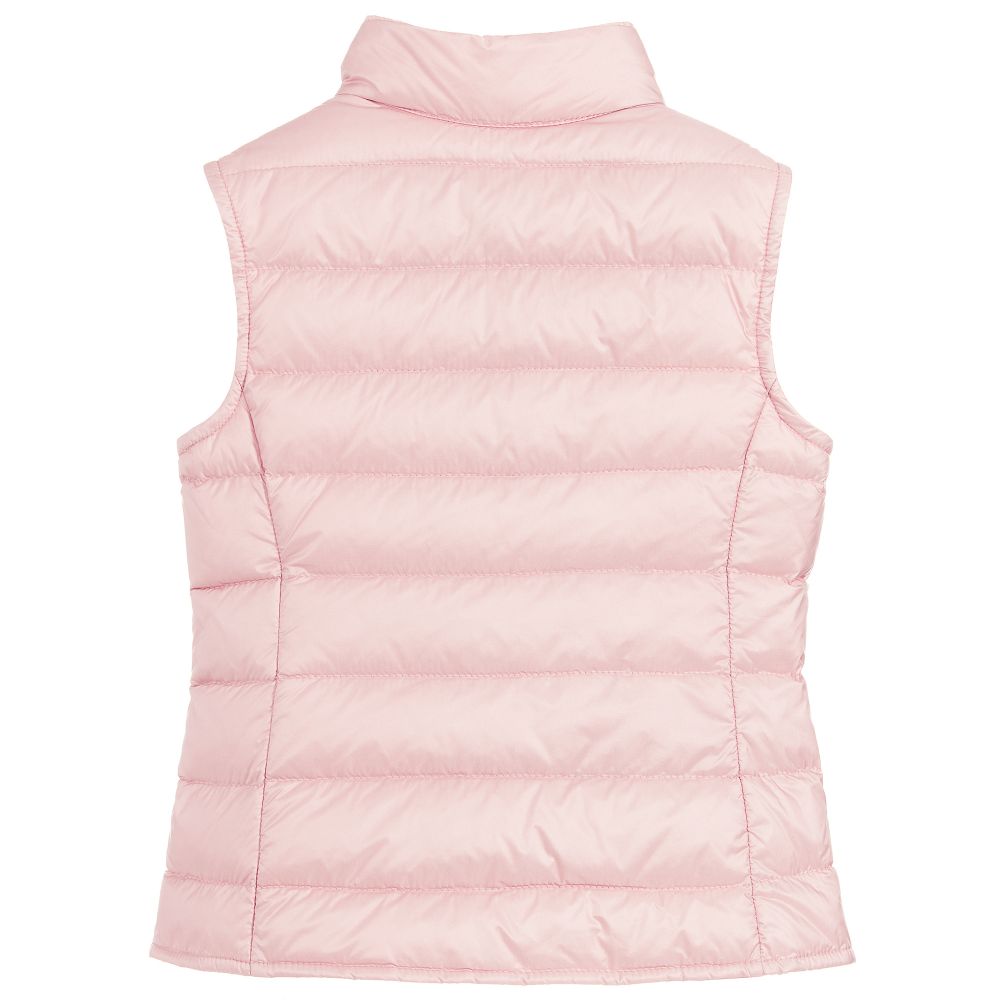 Girls Light Pink Padded Down Gilet