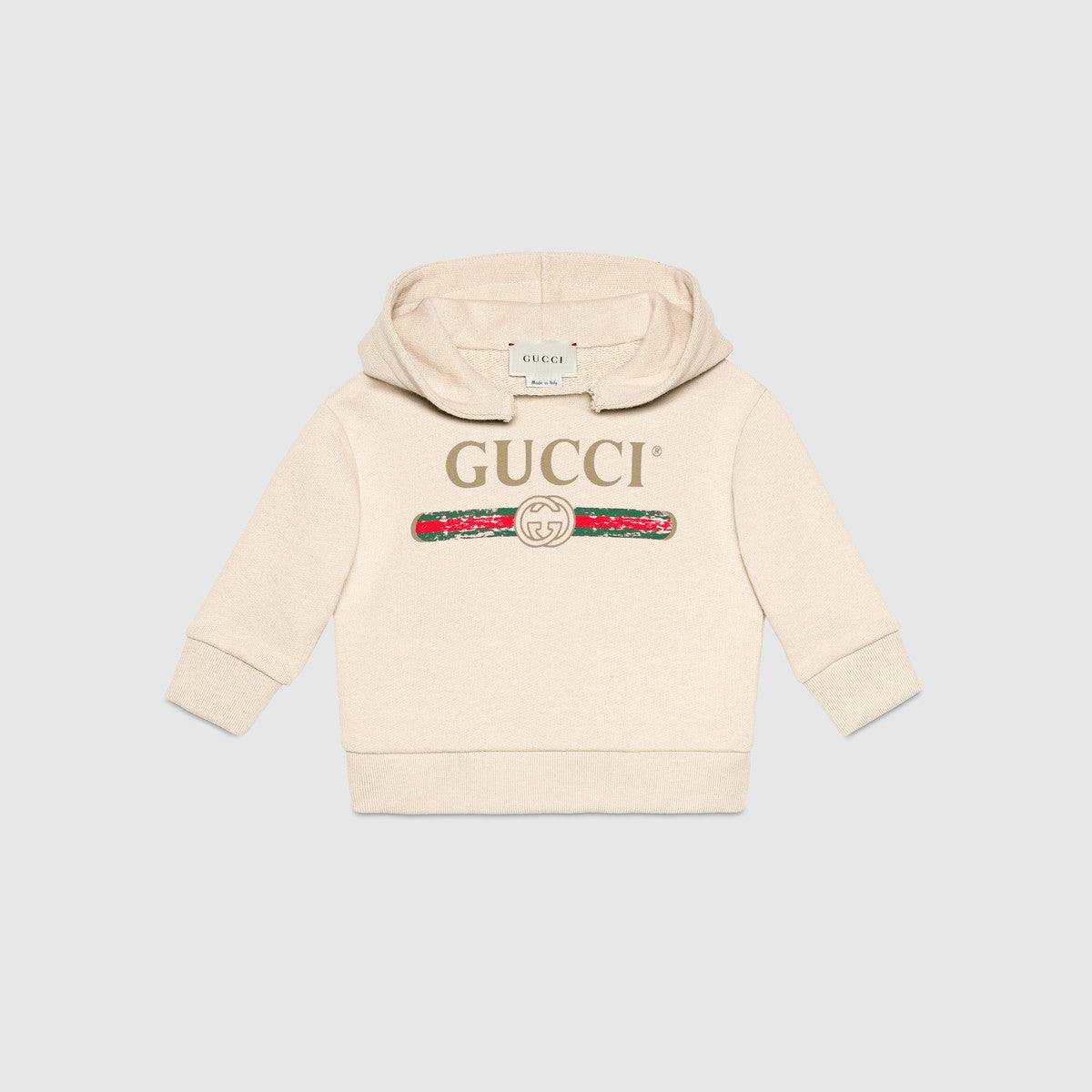 Baby Girls White Logo Cotton Sweatshirt