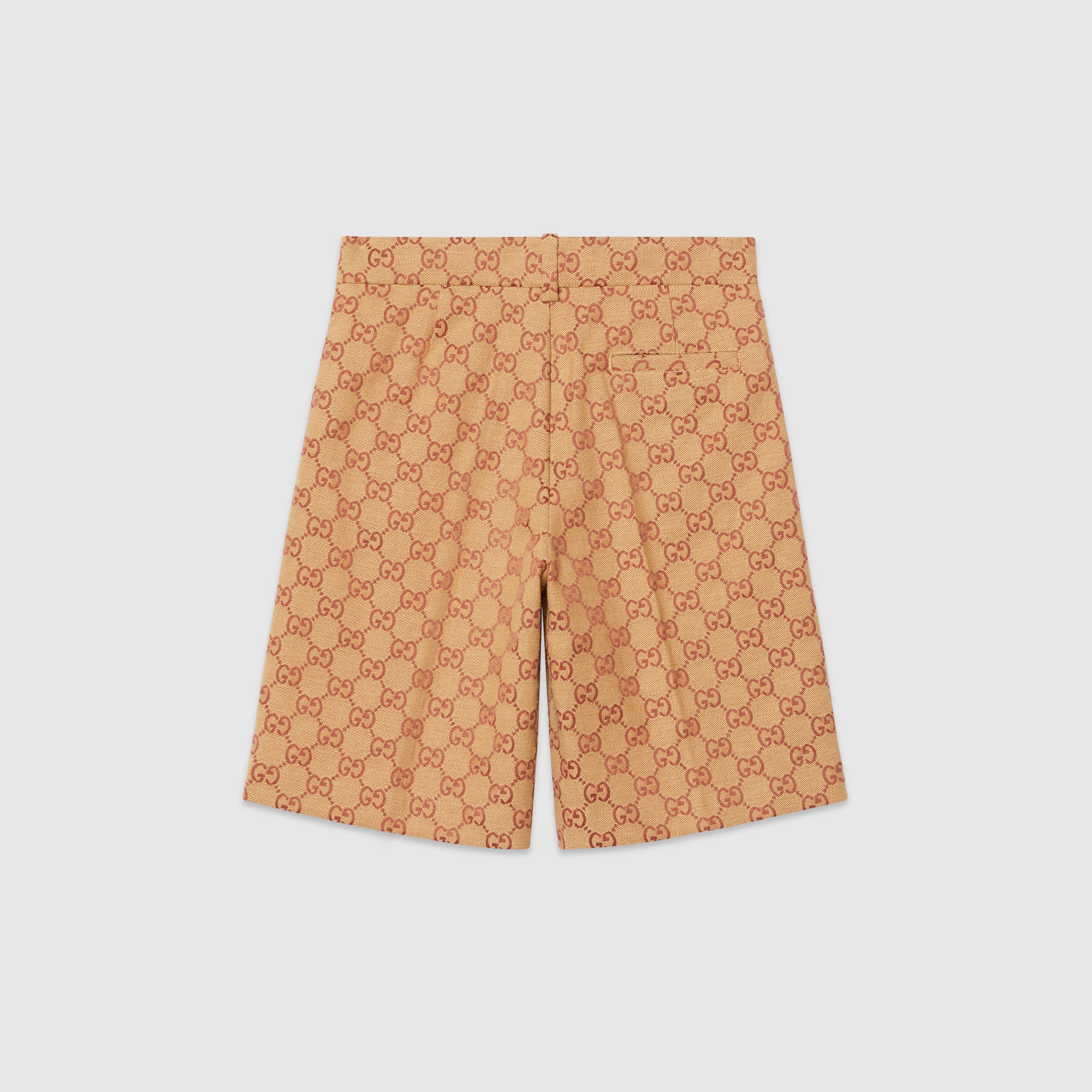 Girls Beige Logo Cotton Shorts