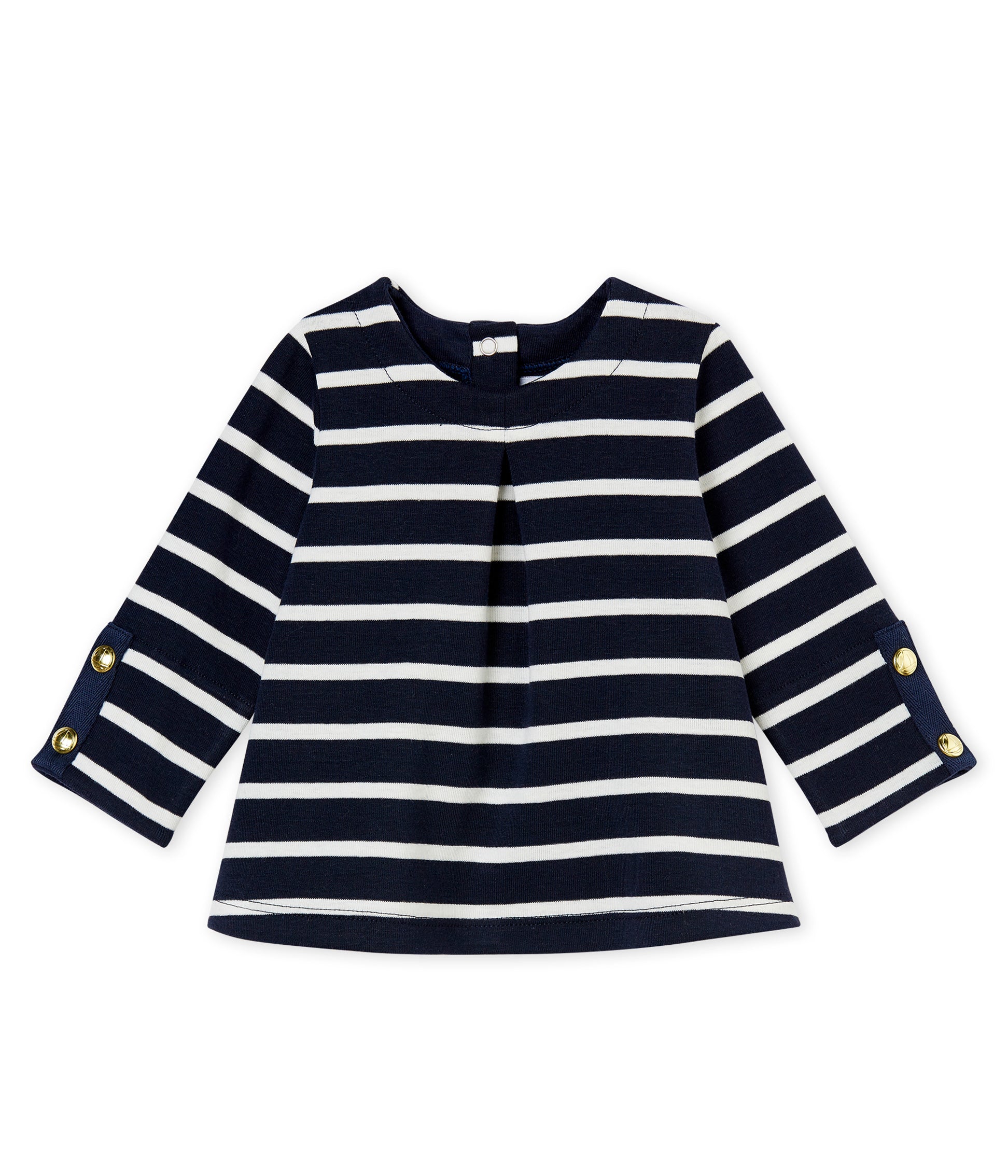 Baby Girls Black & White Stripes T-shirt