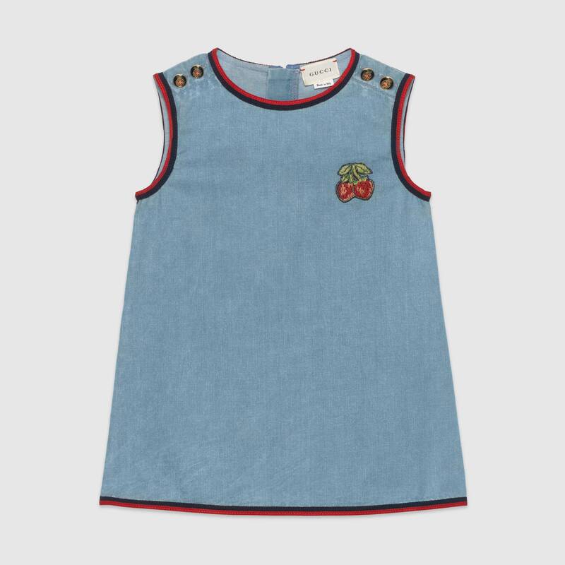 Girls Light Blue Denim Dress
