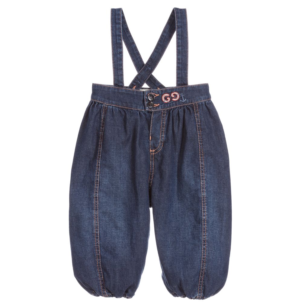 Baby Girls Blue Denim Trousers