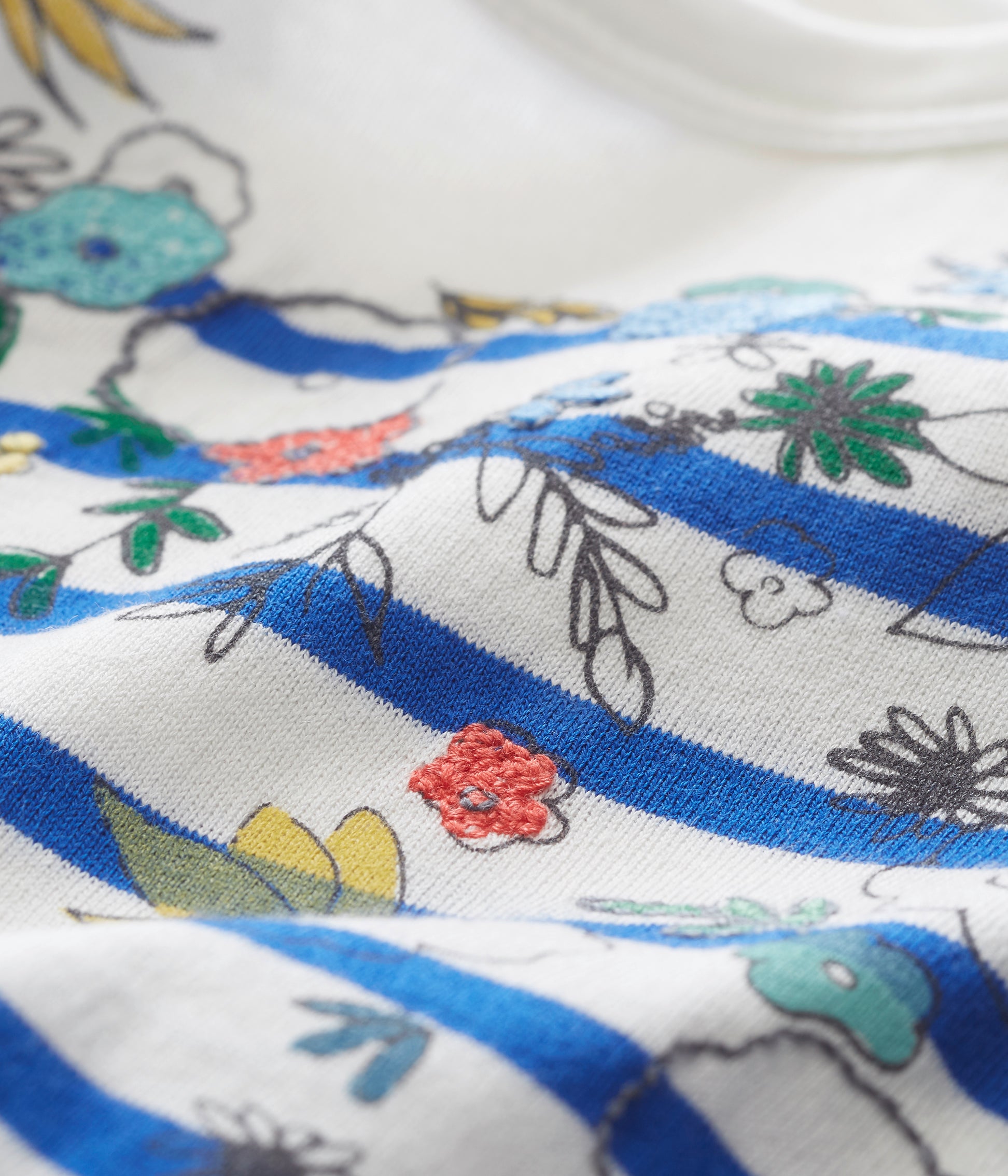 Baby White & Blue Stripes T-shirt