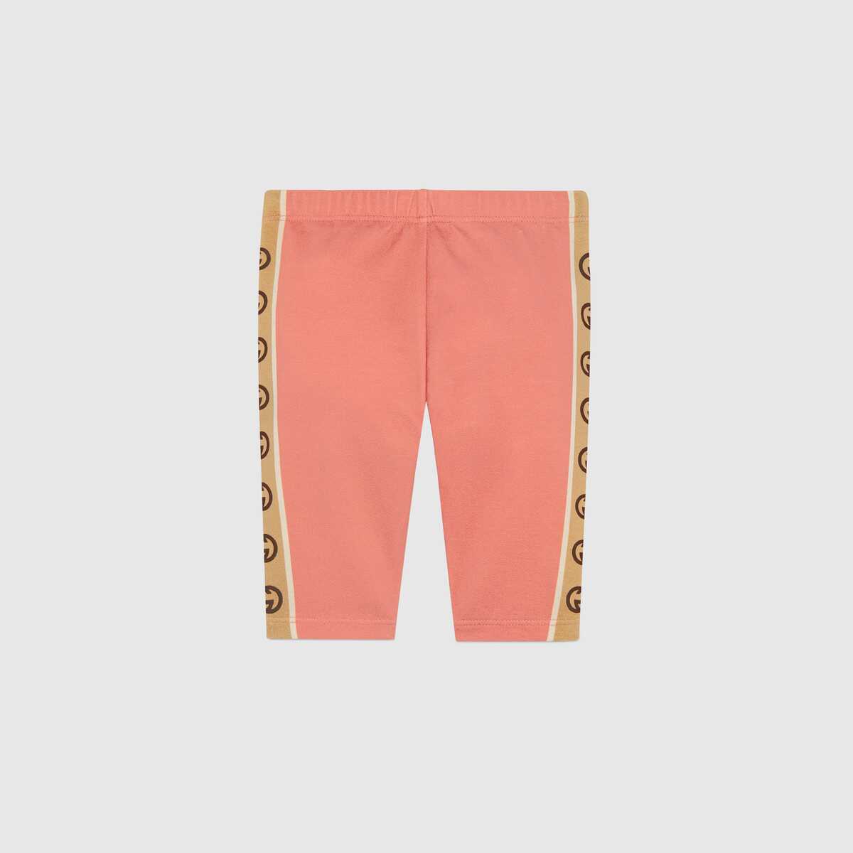 Baby Girls Pink Logo Cotton Leggings