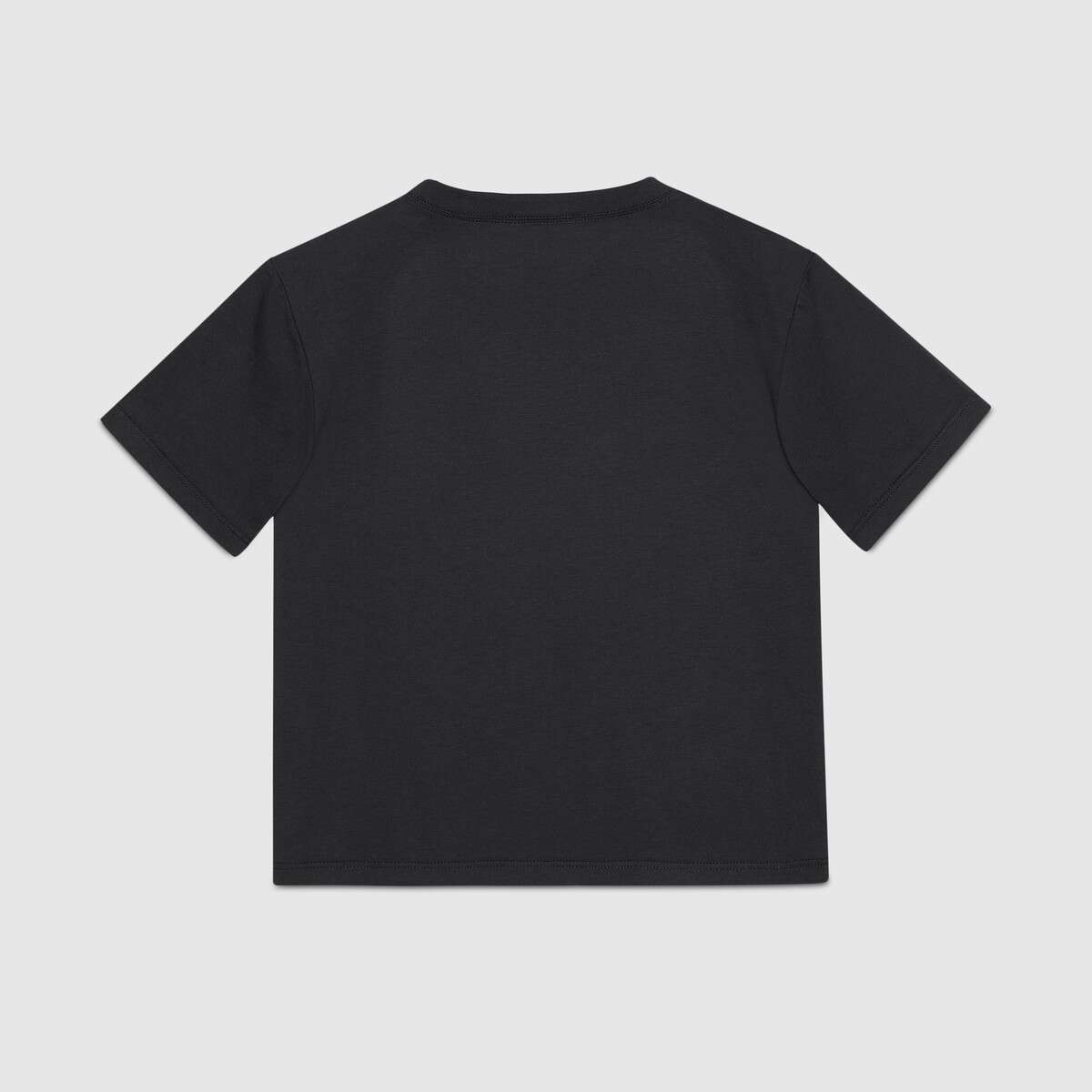 Girls Dark Grey Logo Cotton T-shirt