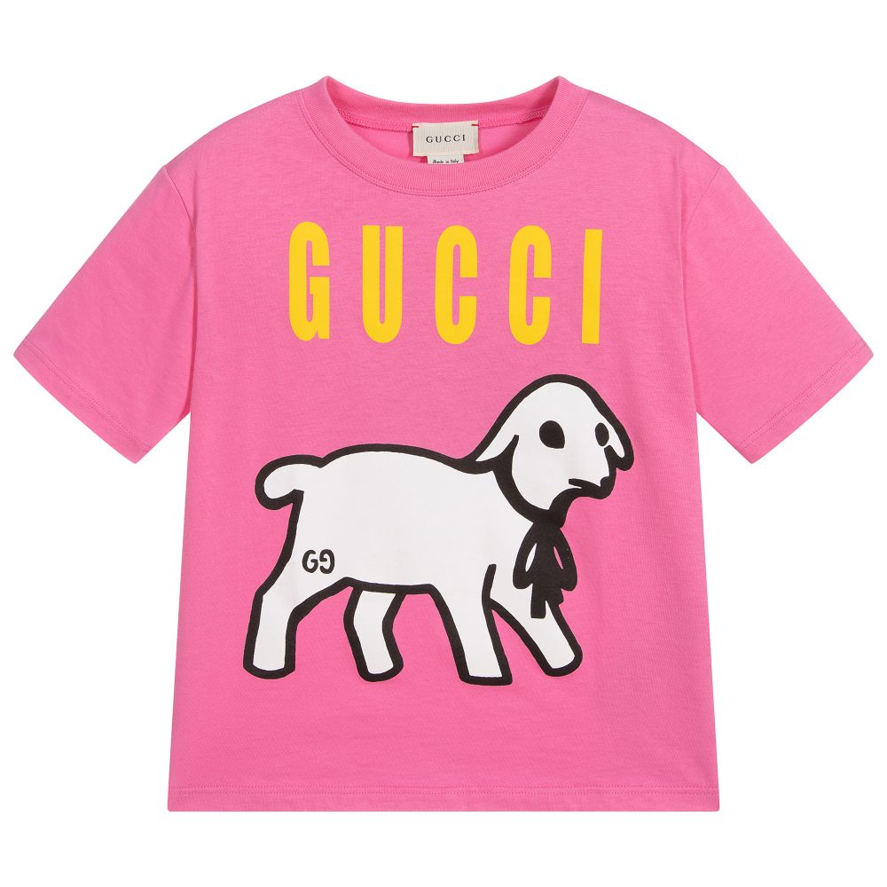 Girls Pink Logo Cotton T-shirt