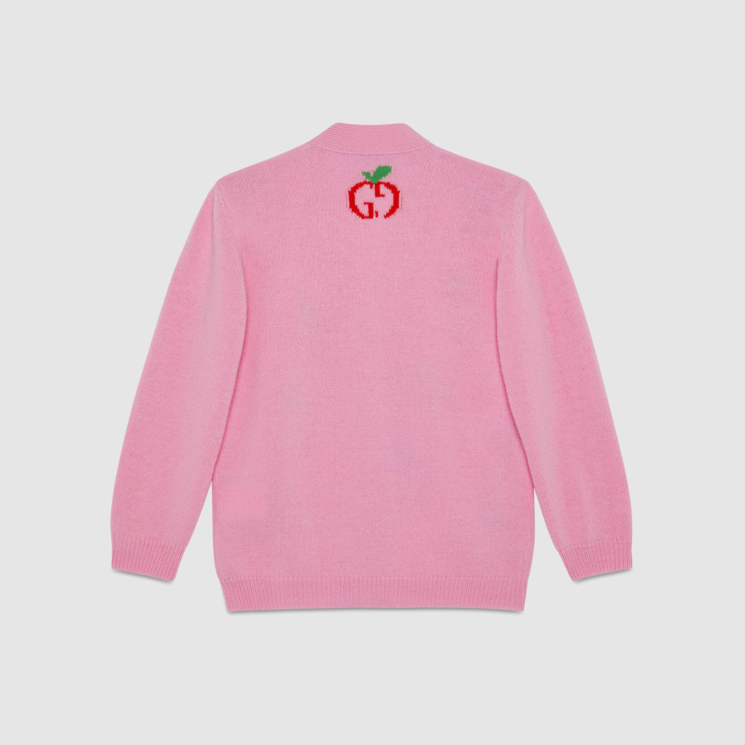 Girls Pink Wool Cardigan