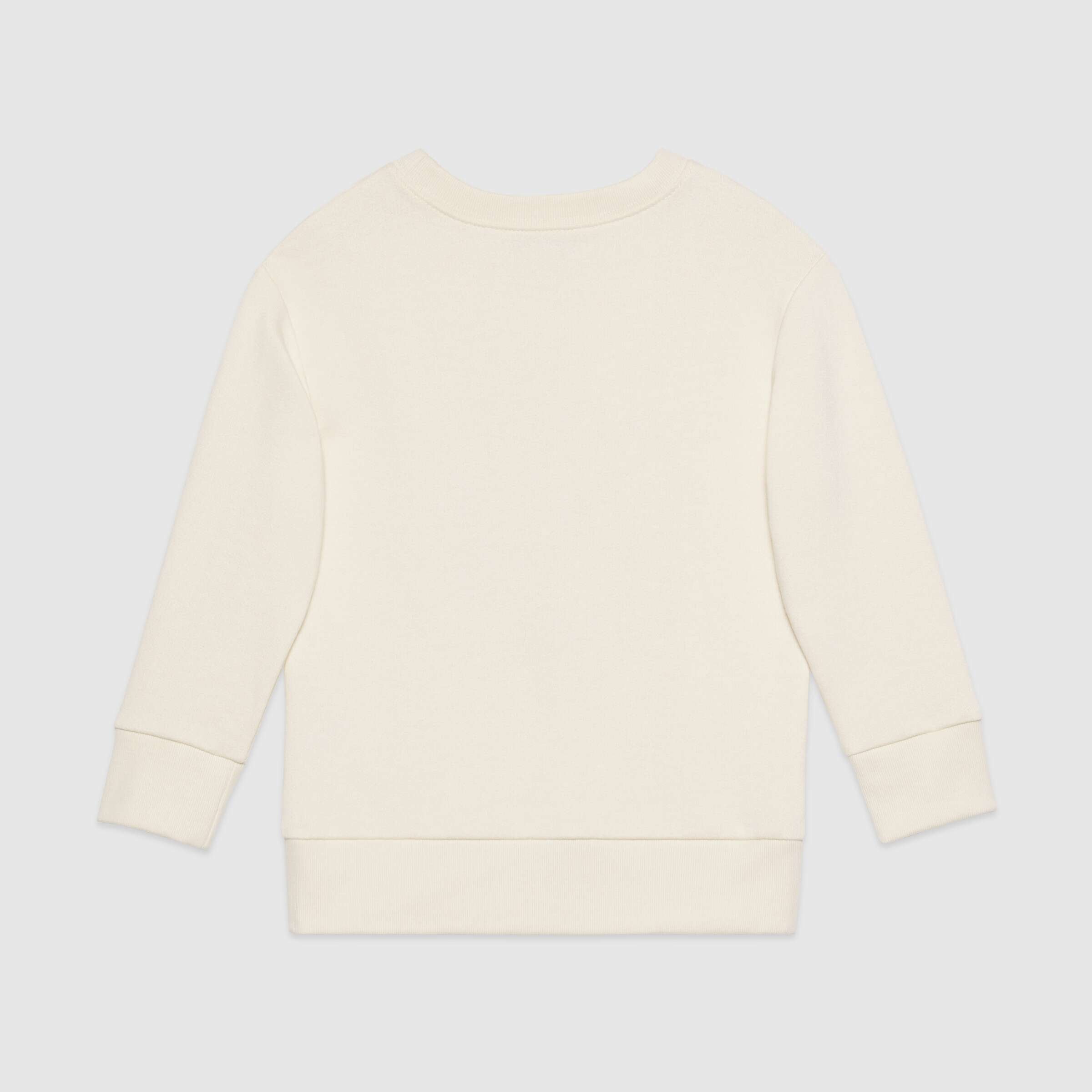 Girls White Logo Cotton Sweatshirt
