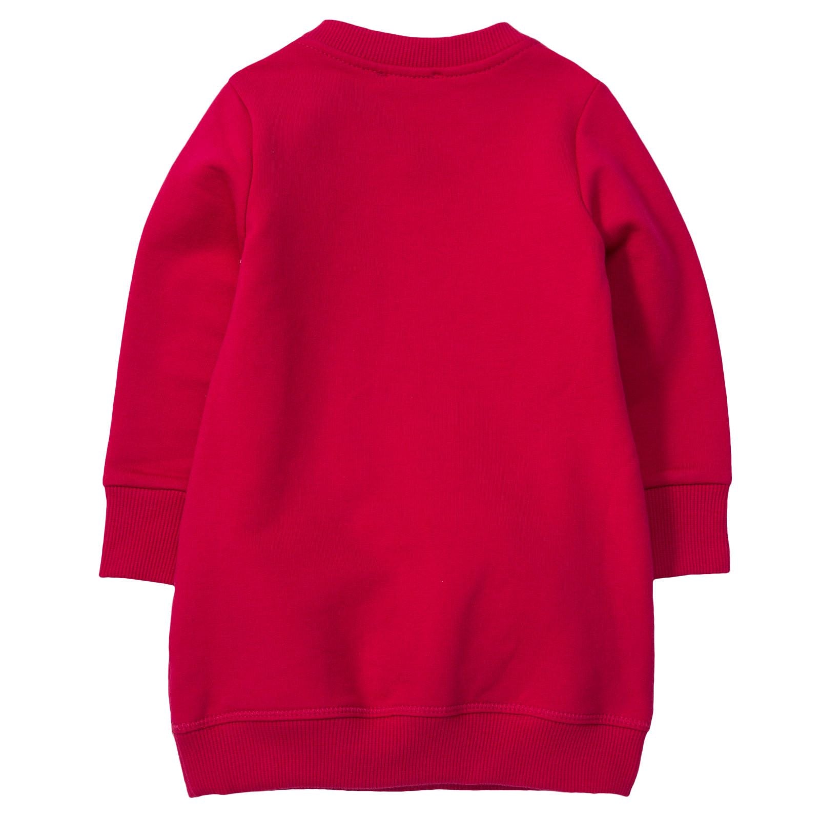 Girls Red Tiger Embroidered Jersey Sweatshirt Dress - CÉMAROSE | Children's Fashion Store - 2