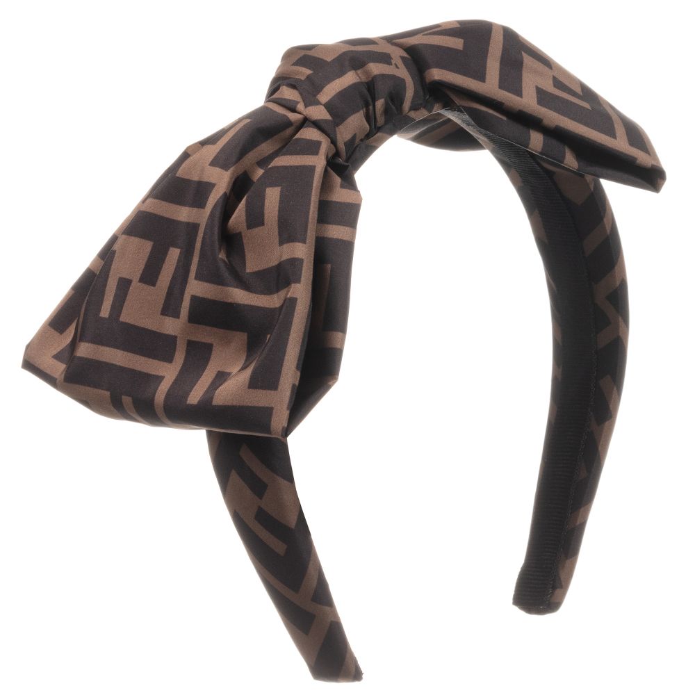 Girls Brown FF Logo Headband