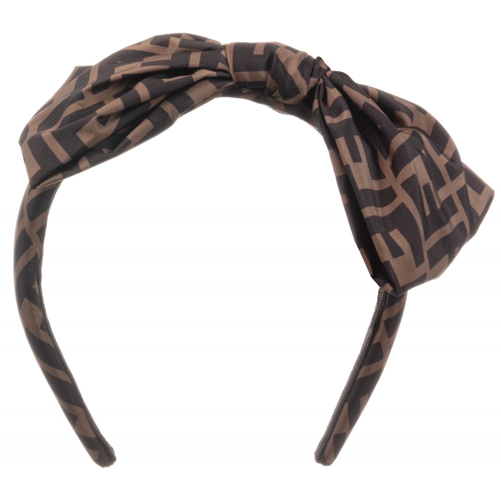 Girls Brown FF Logo Headband