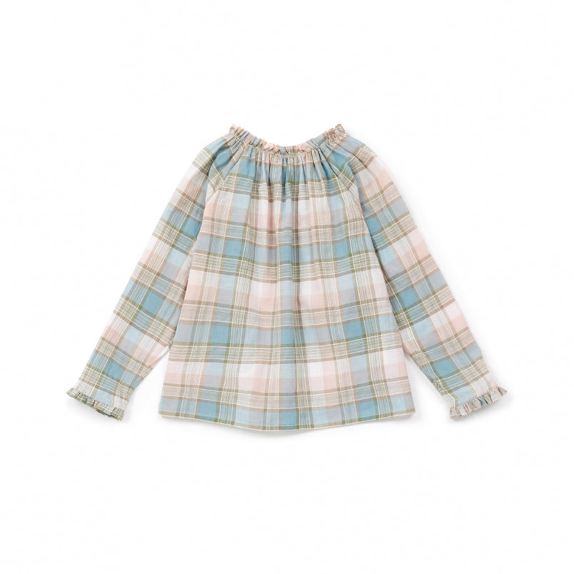 Girls Multicolor Check Cotton Top