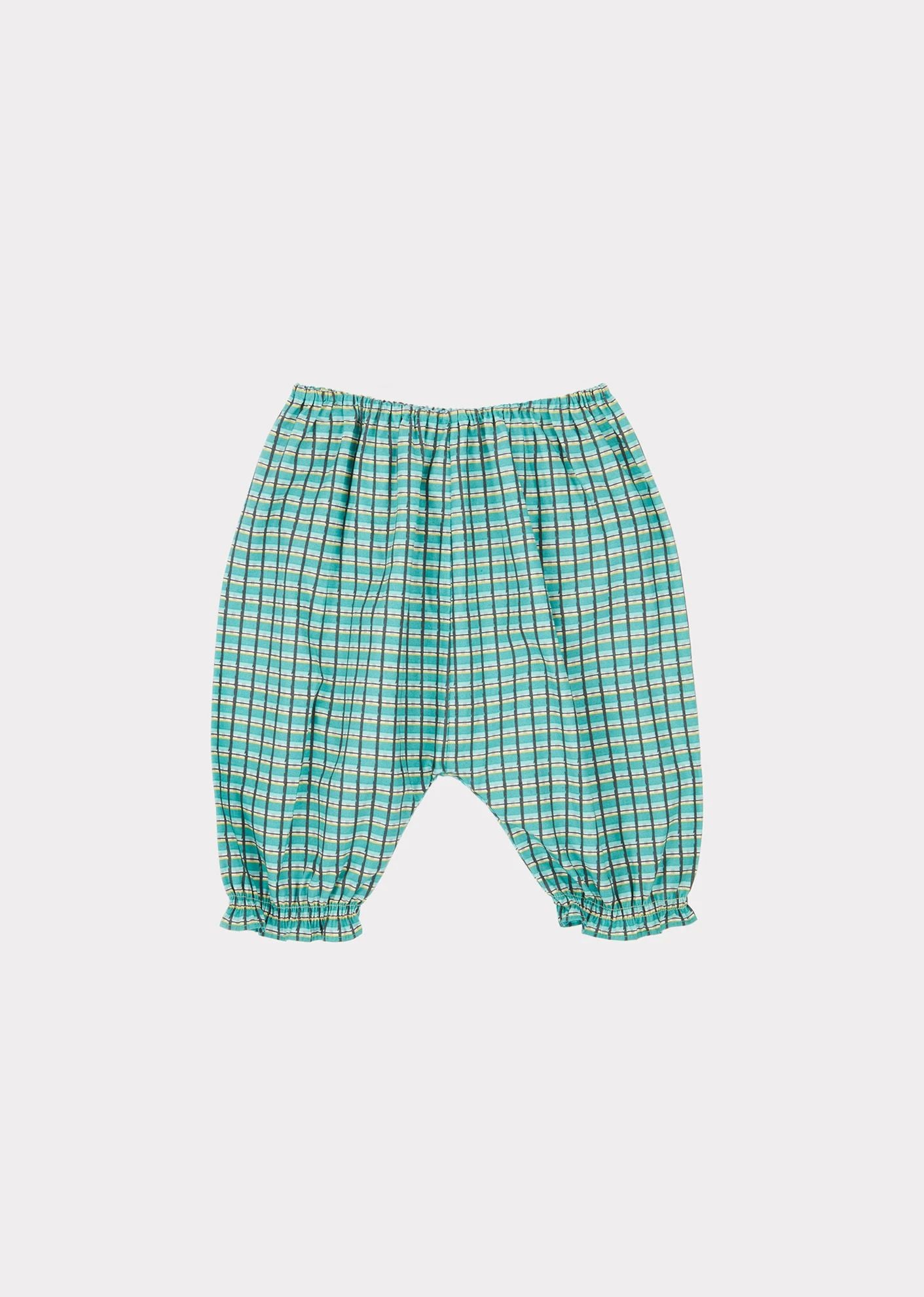 Baby Girls Green Check Cotton Set