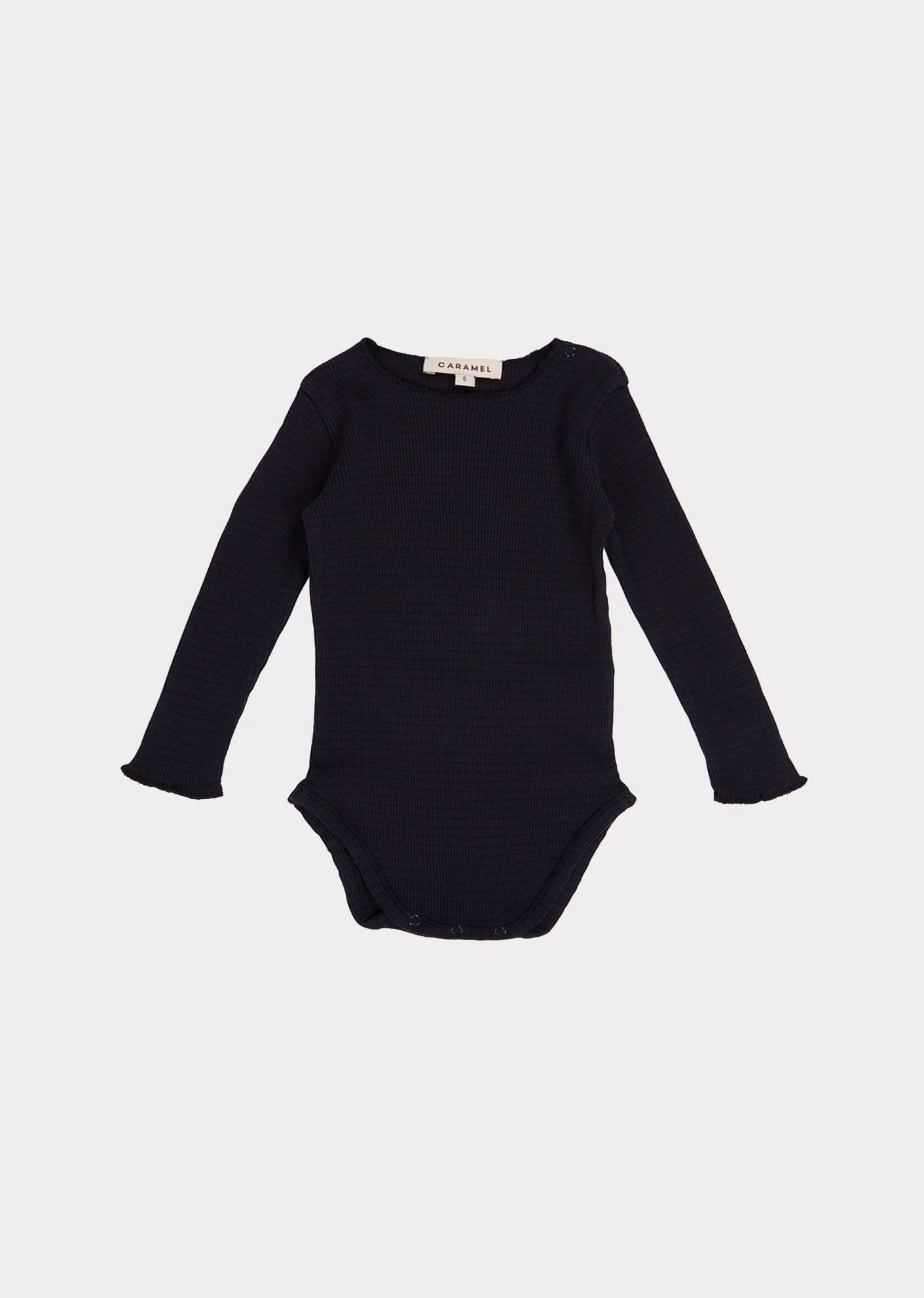 Baby Girls Navy Cotton Babysuit