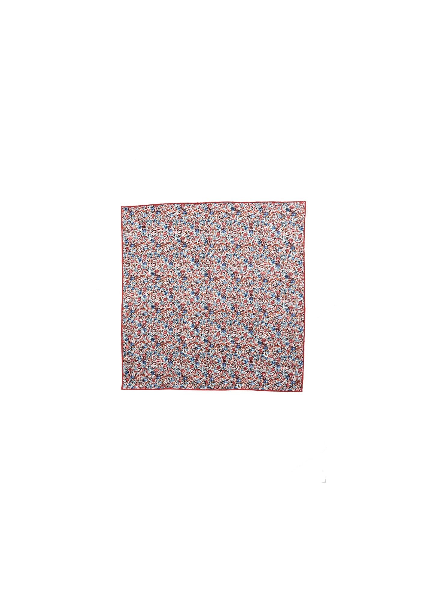 Girls Red Floral Cotton Scarf