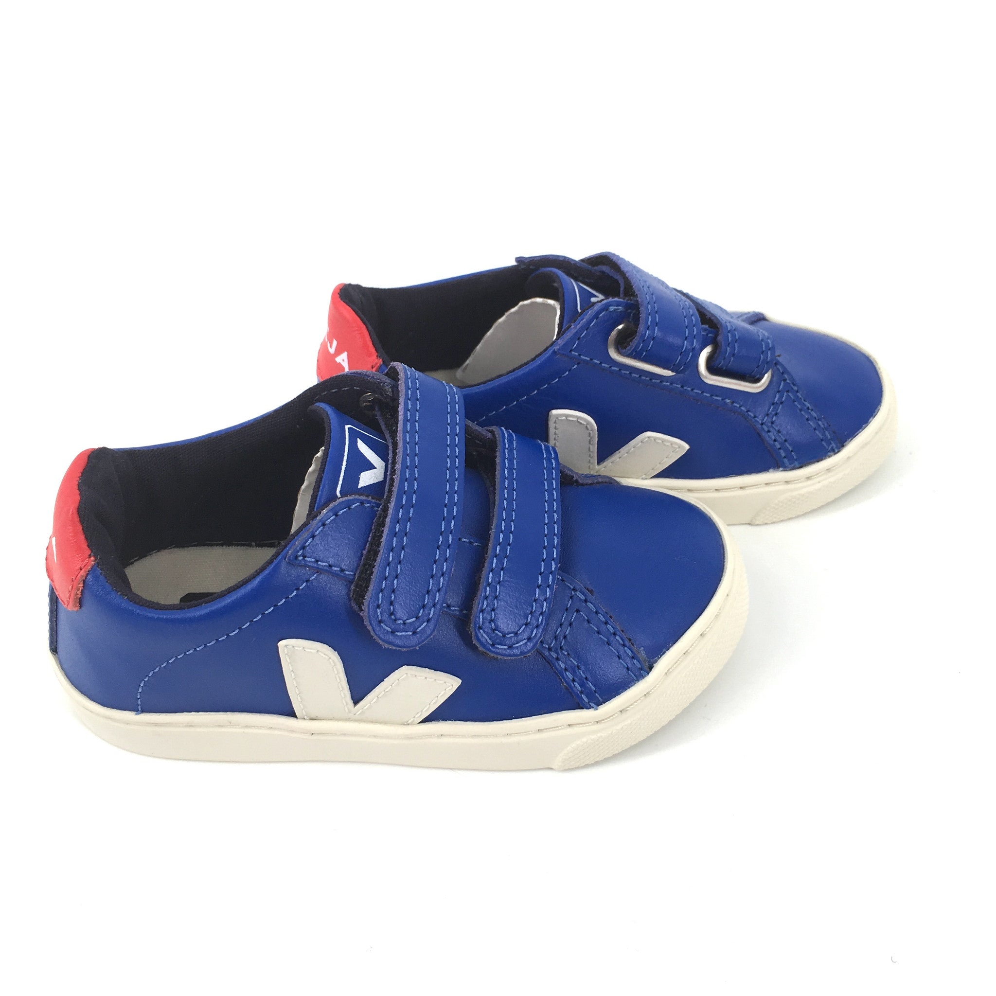 Boy&Girls Blue Leather Velcro Shoes - CÉMAROSE | Children's Fashion Store