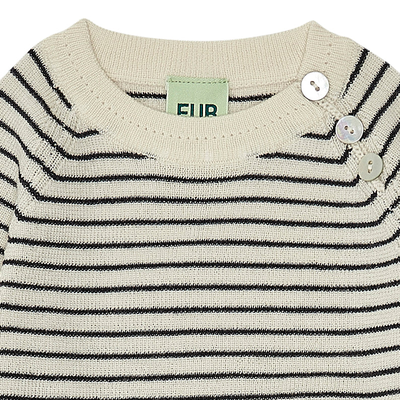 Baby Boys & Girls Navy Stripes Wool Babysuit