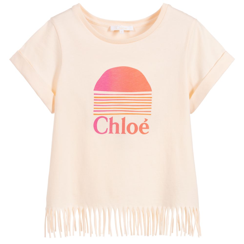 Girls Pink Logo Cotton T-shirt