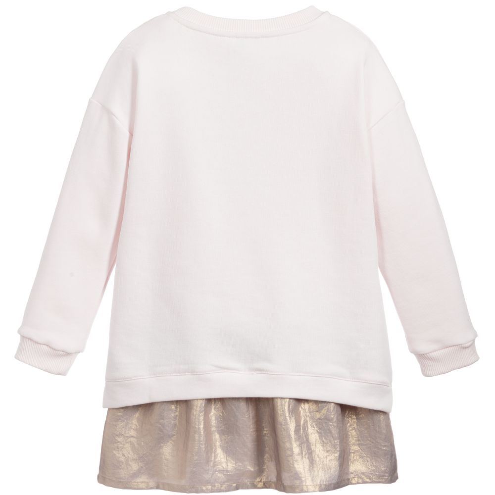 Girls Pink & Gold 2 Piece Dress Set