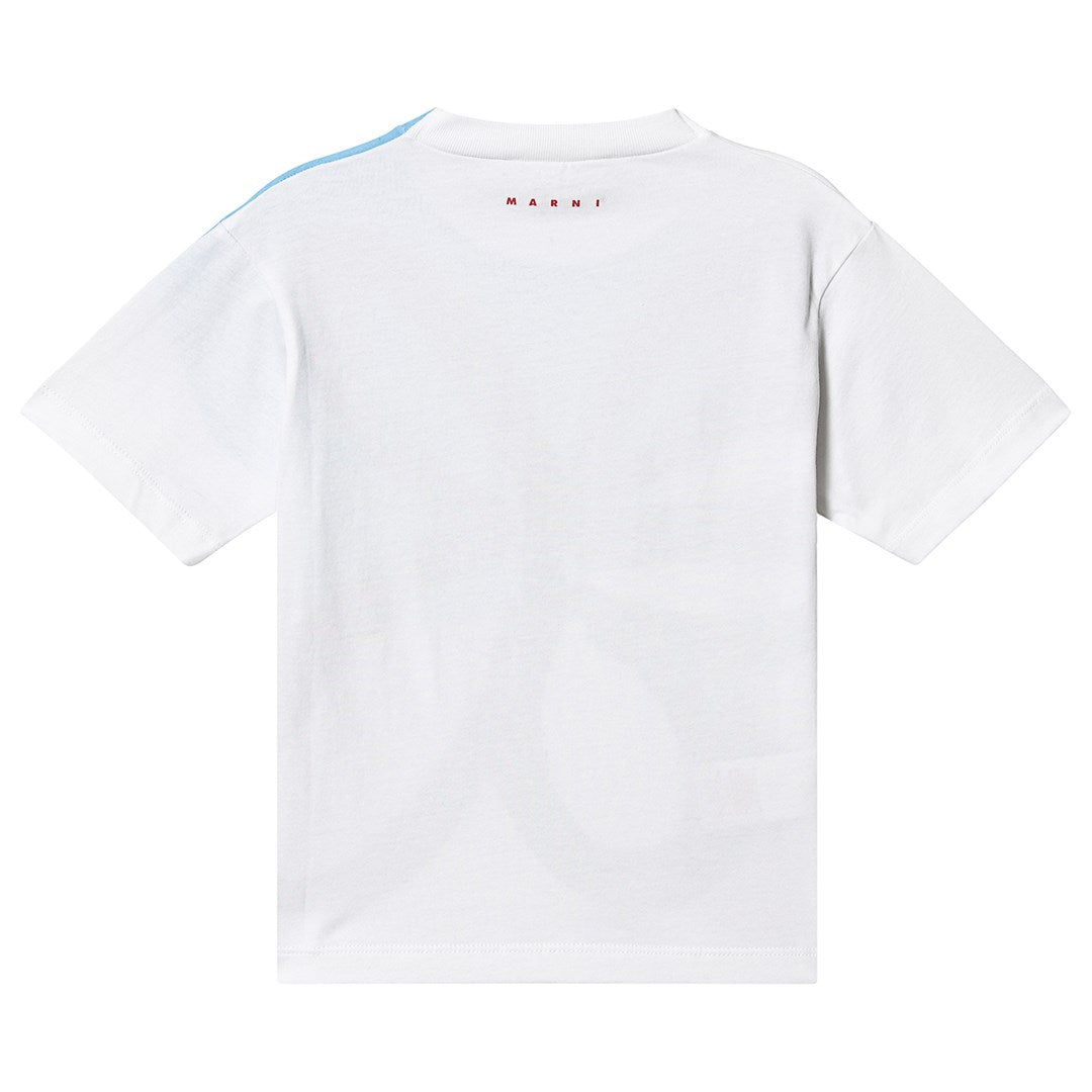 Girls White Cotton T-shirt