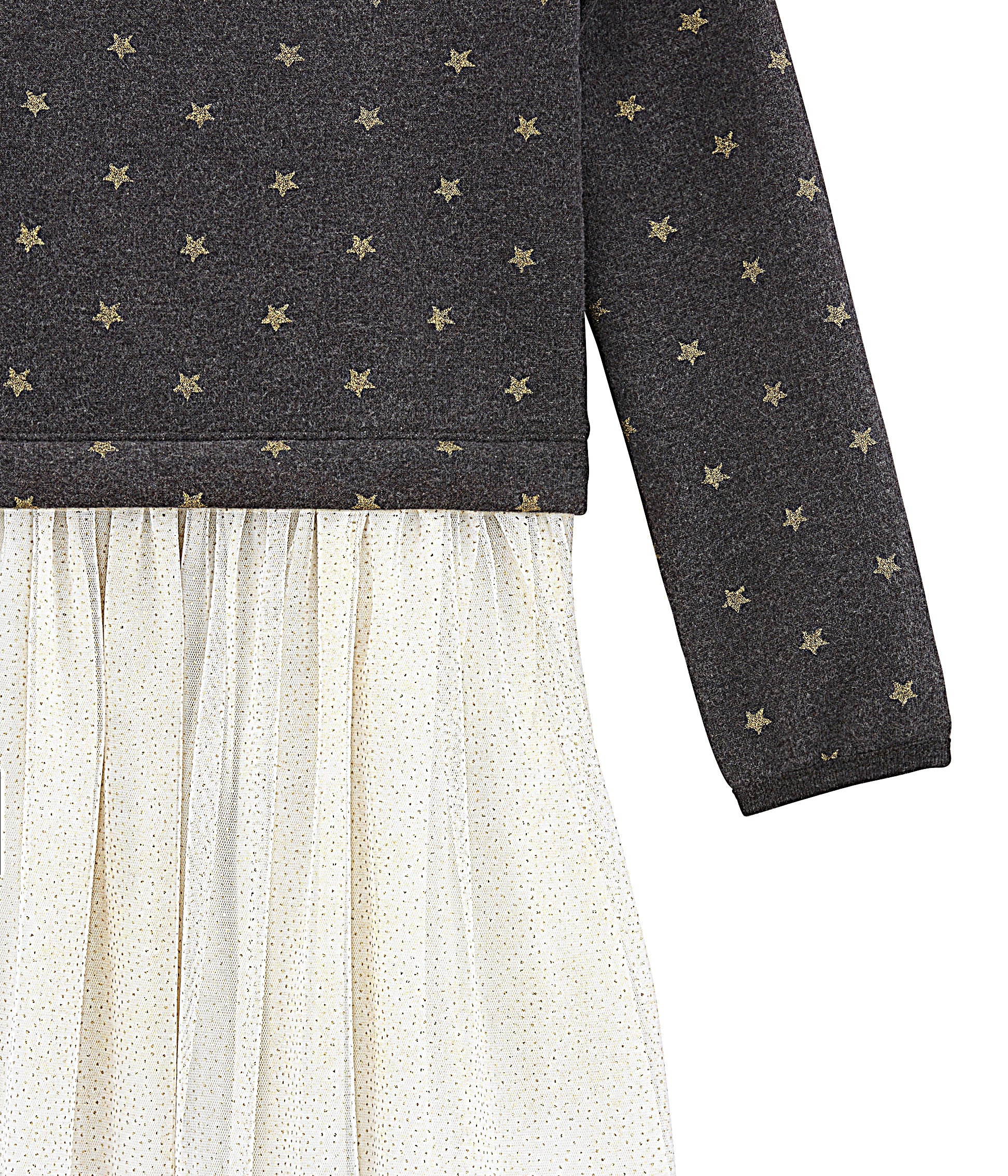 Girls Grey & White Dress