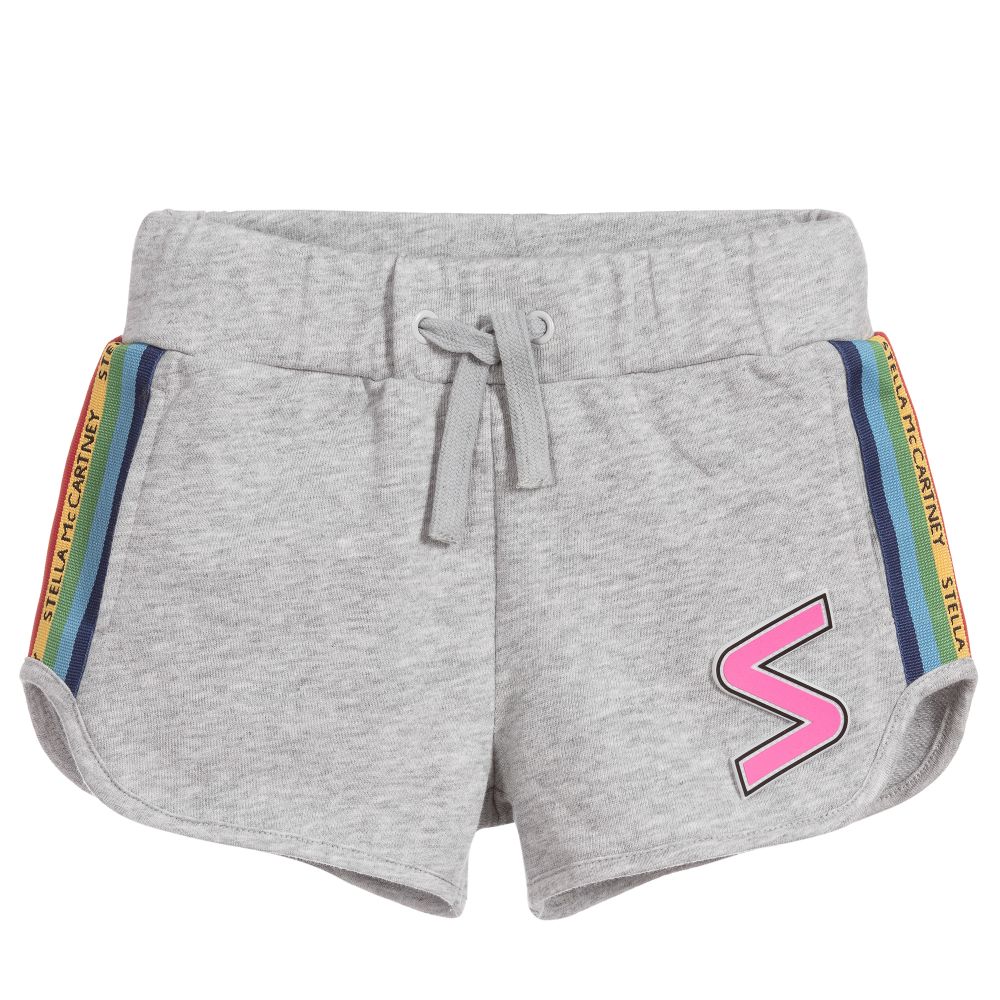 Girls Grey Cotton Shorts