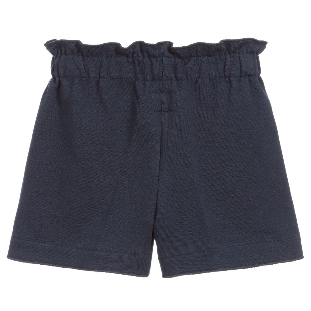 Girls Navy Jersey Cotton Shorts