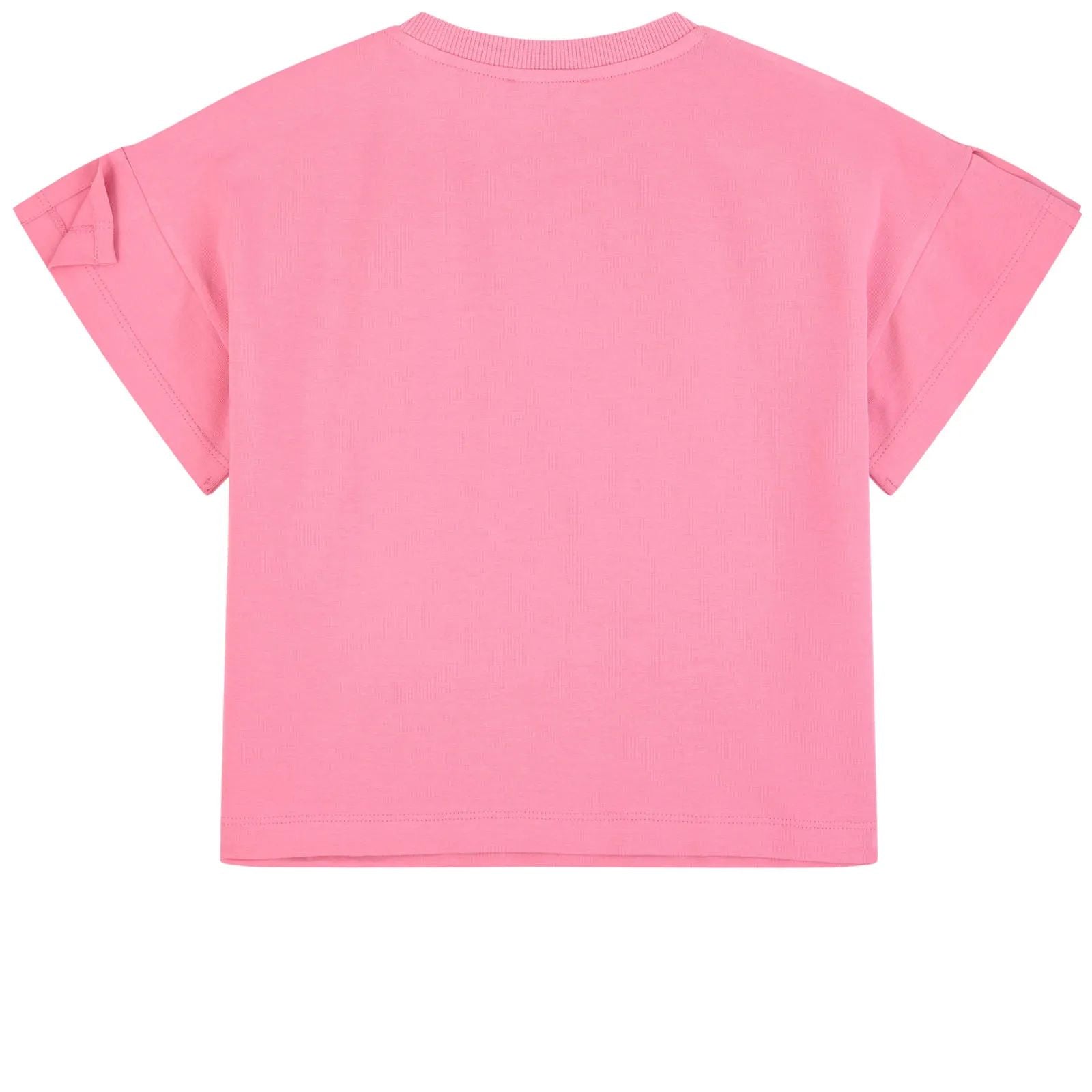 Girls Pink Logo Cotton T-shirt