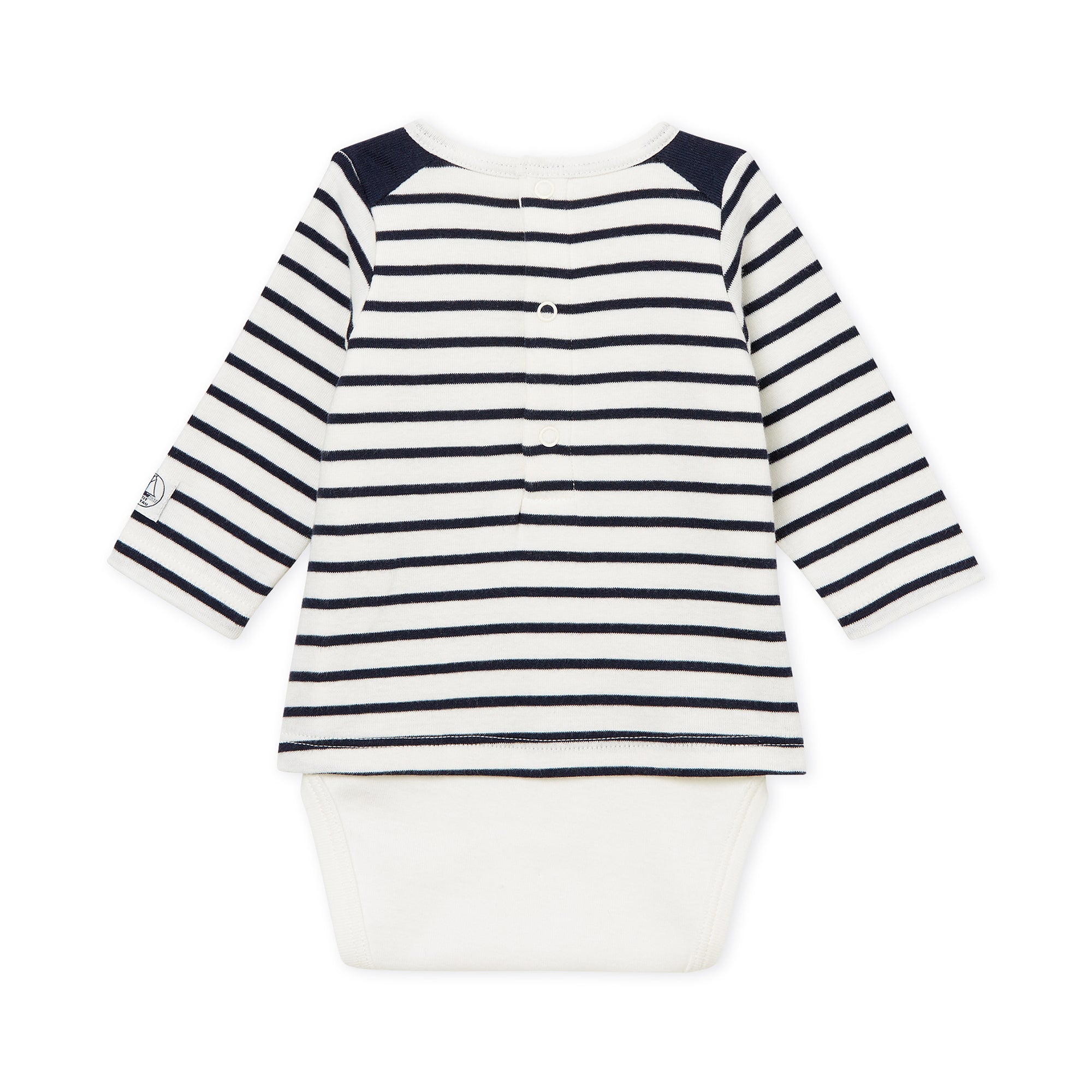 Baby White Stripes Babysuit