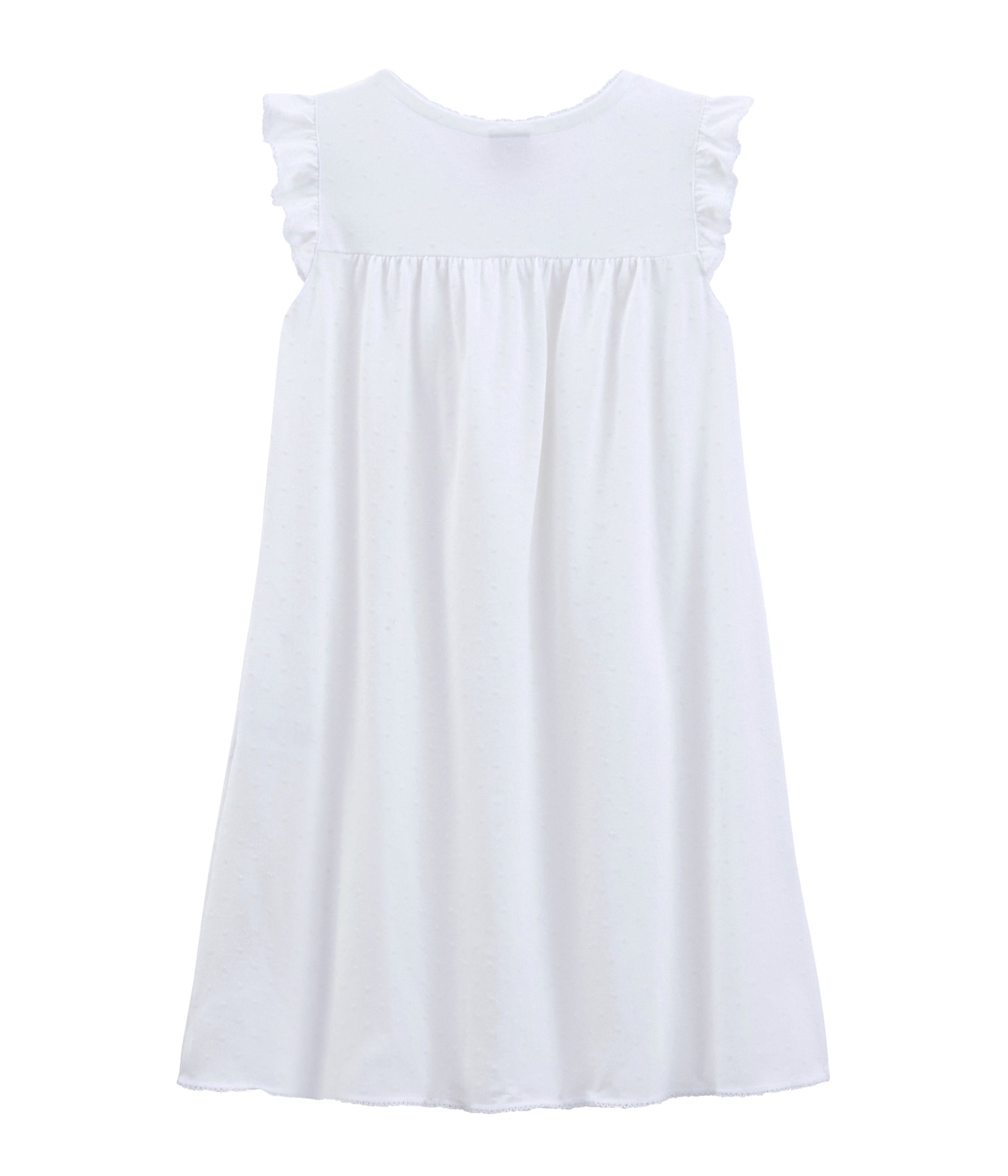 Girls White Cotton Nightwear